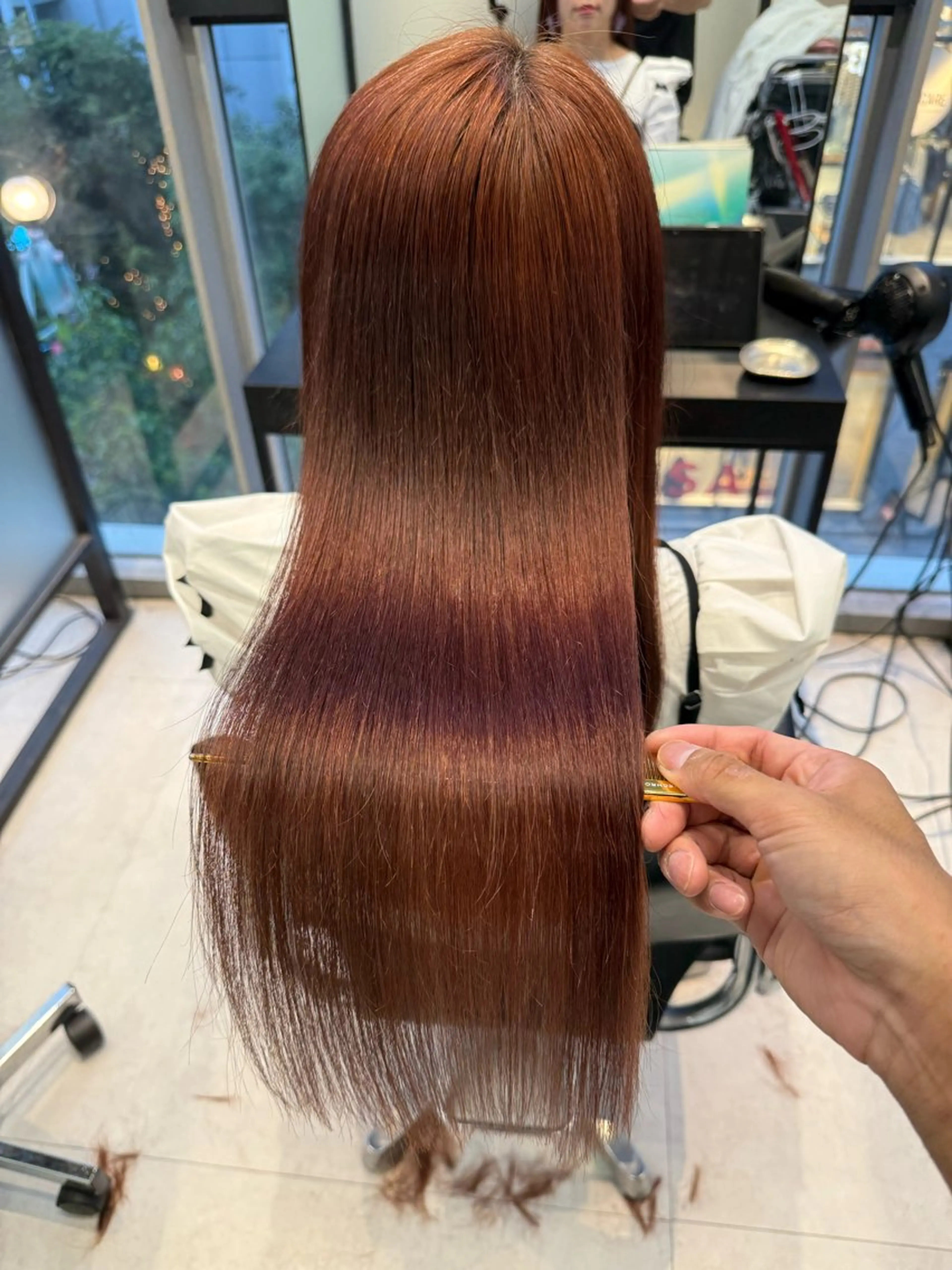 ロング カット 縮毛矯正 トリートメント ブリーチ毛にもできる 縮毛矯正OJIROのヘアスタイル