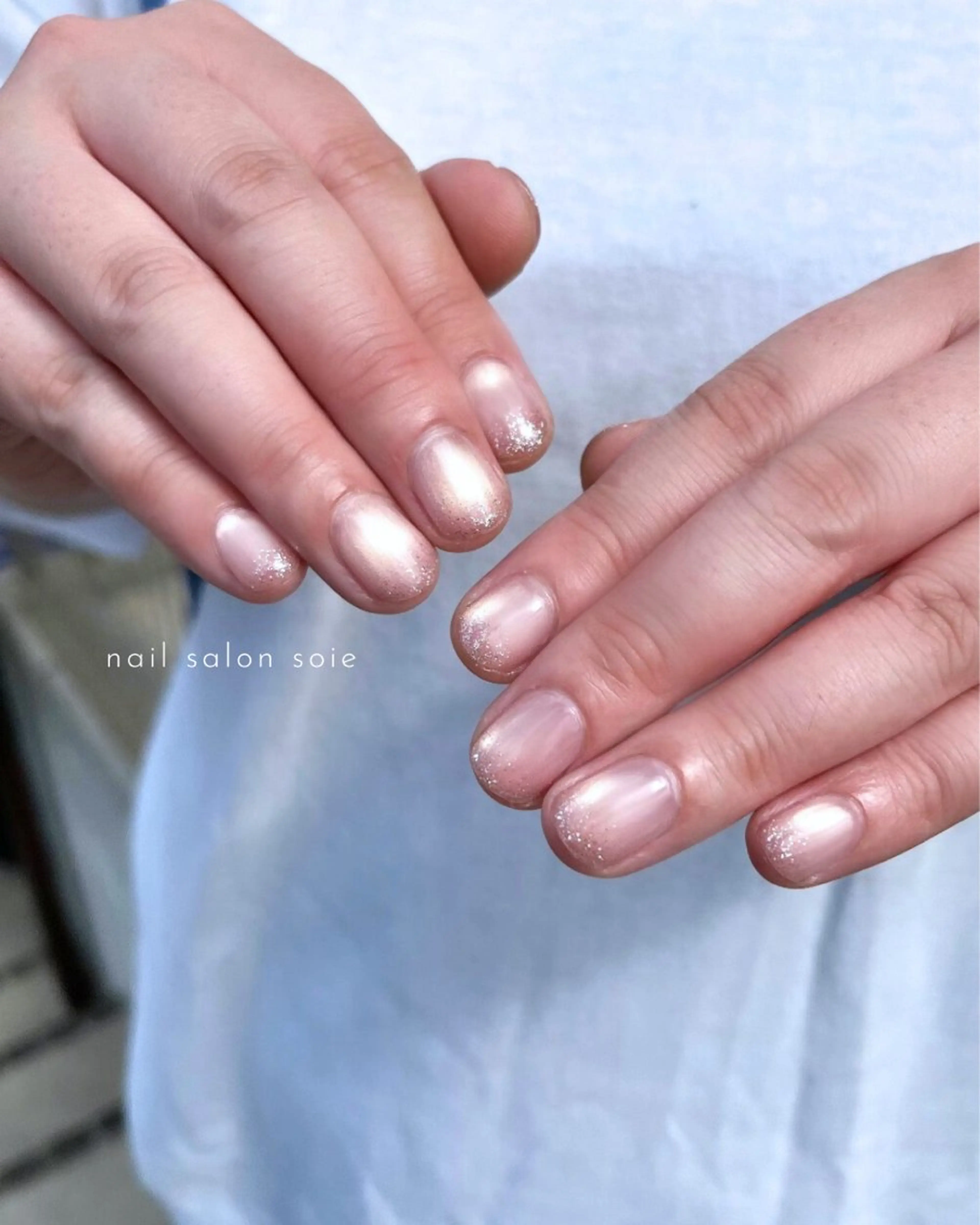 ネイル ラメ(グリッター) シンプルネイル soie nailのネイルデザイン