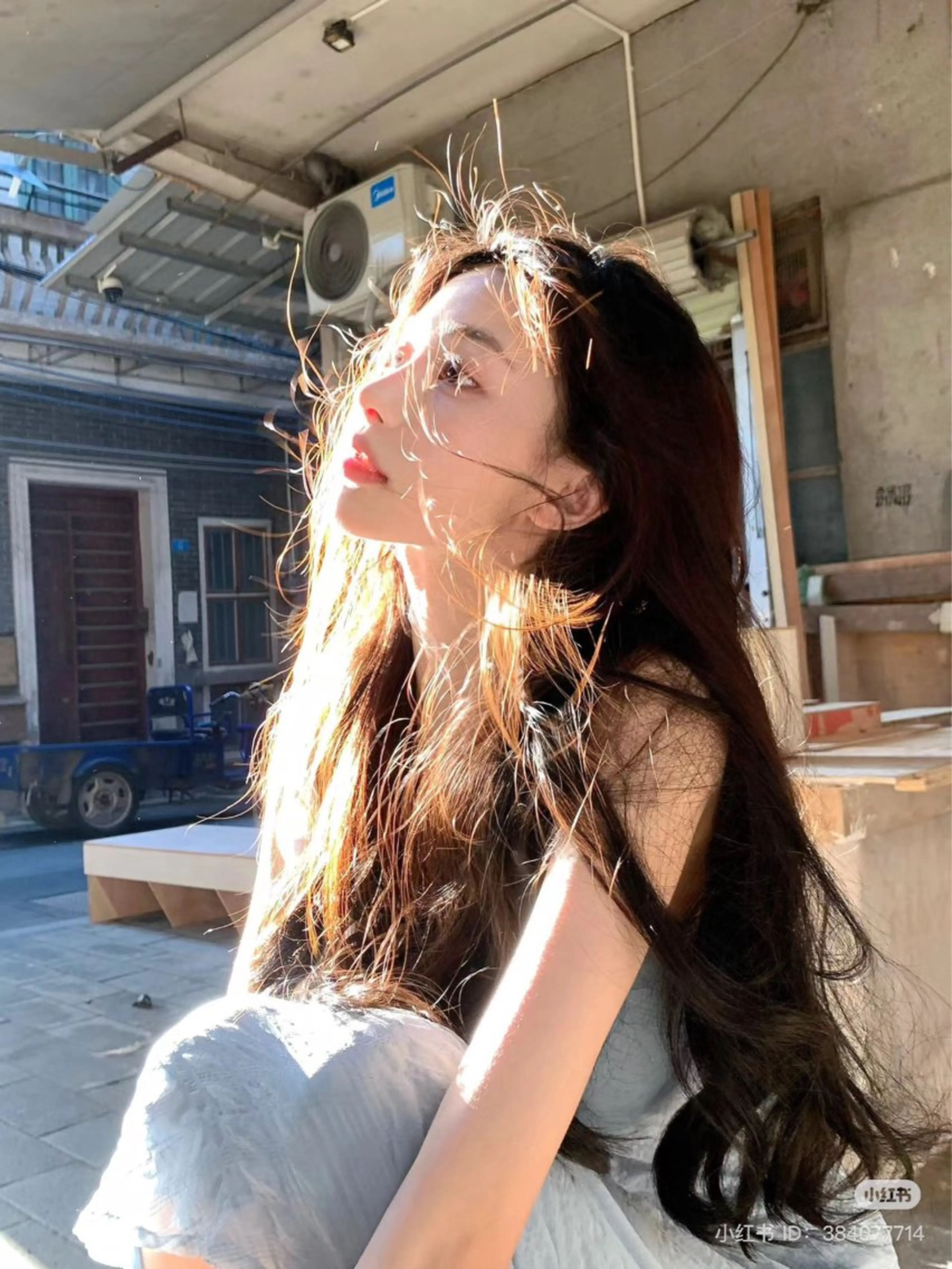 ロング 【韓国レイヤーカット 特化】ハッシュカットのヘアスタイル