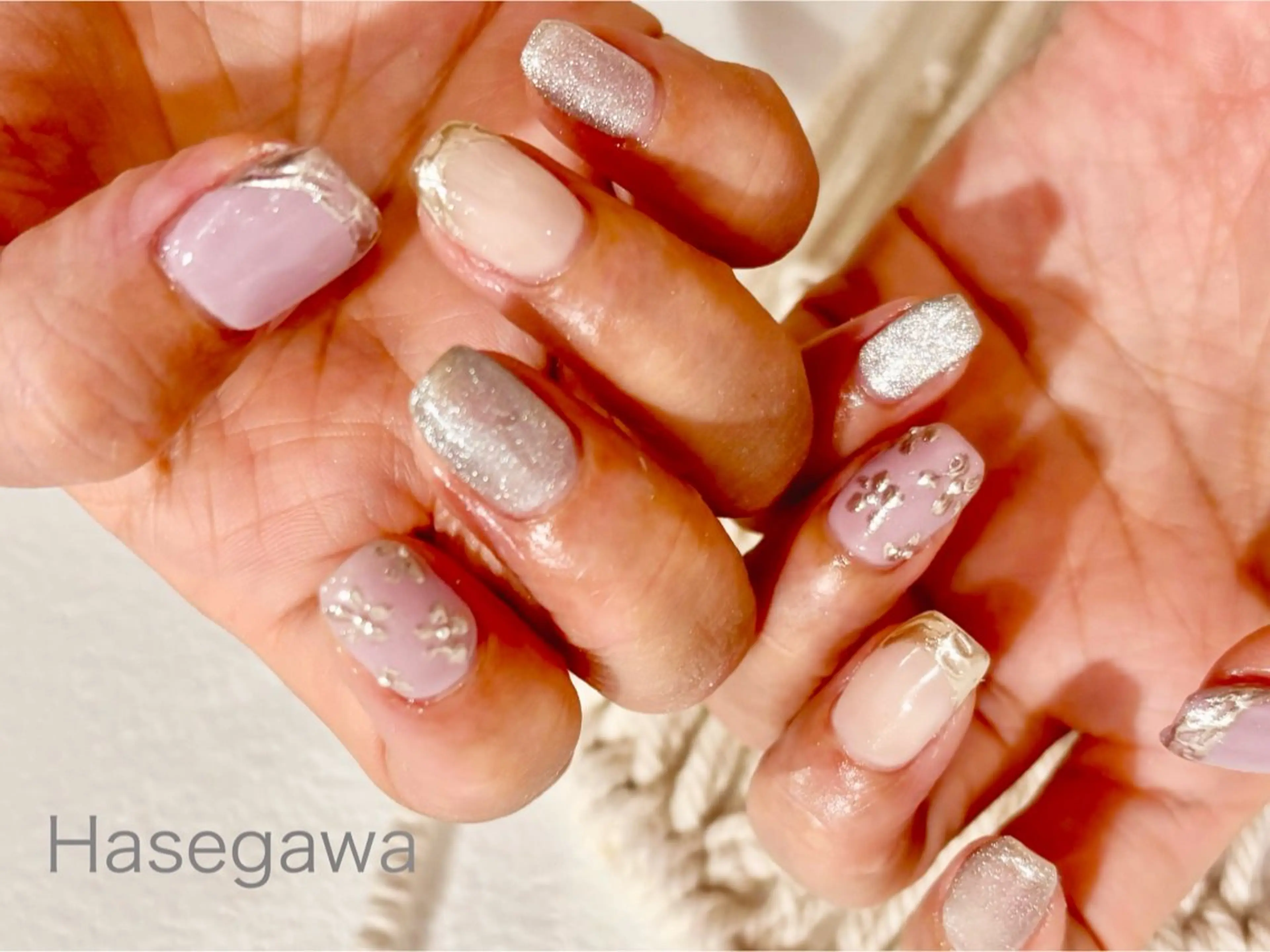 ネイル フレンチネイル ミラーネイル ハンドネイル DROP所属・DROP 長谷川のネイルデザイン