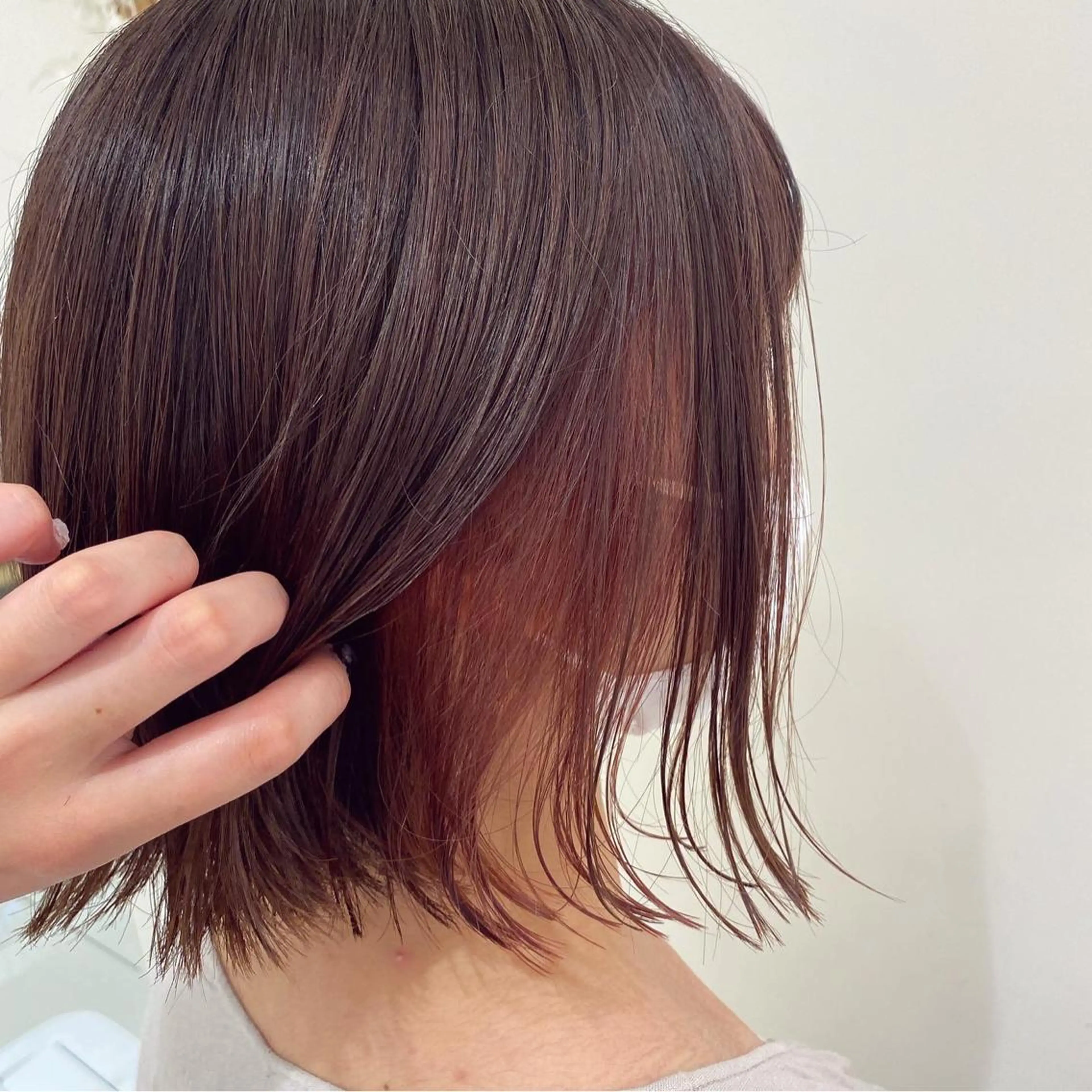 ミディアム カラー プレイングカラー🤍 細めハイライトのヘアスタイル