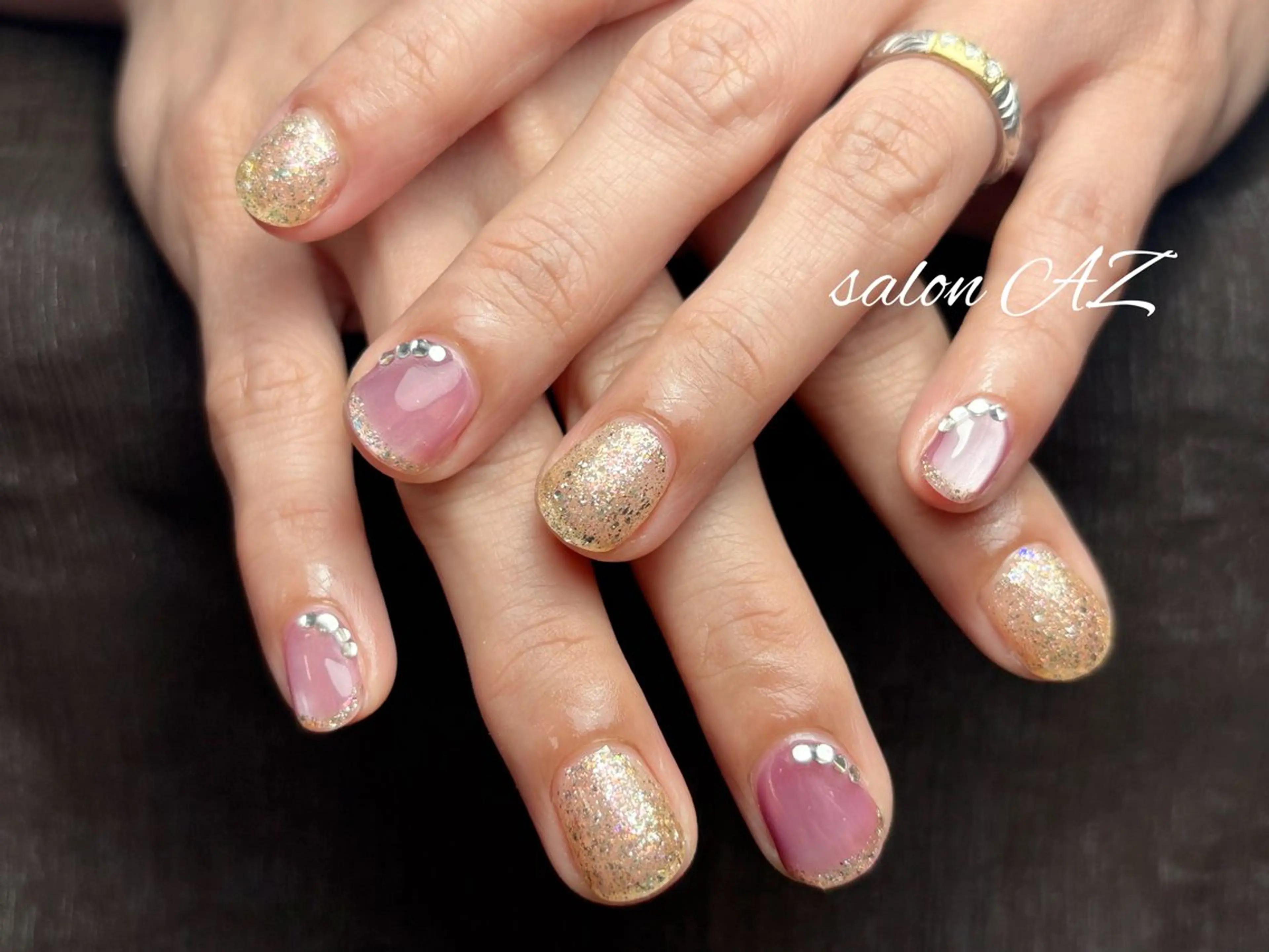 ネイル アートネイル 長さ出し フットネイル フレンチネイル ジェルネイル ハンドネイル salonAZ トップネイリストのネイルデザイン