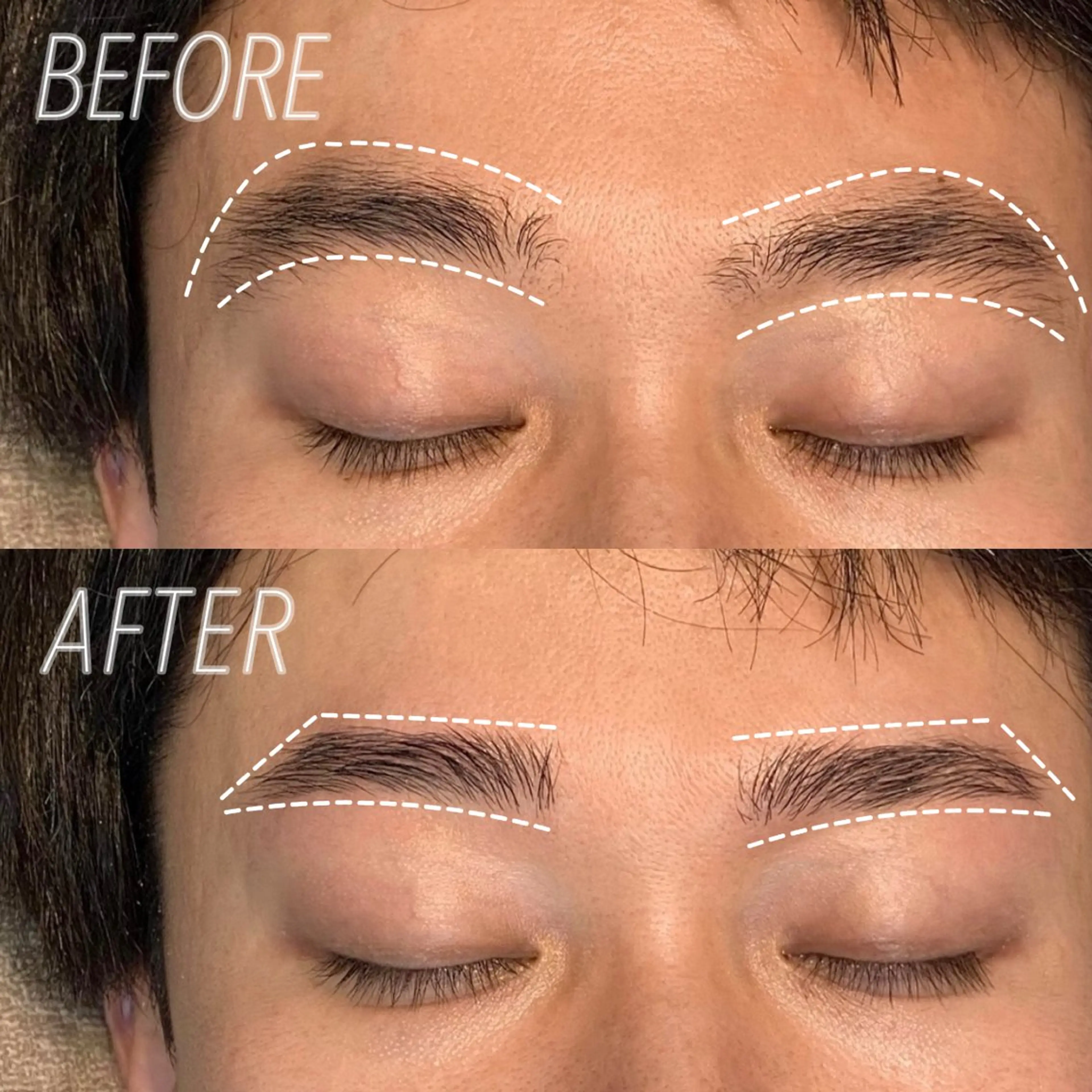 【平日限定】メンズ眉毛WAX ×間引き【骨格を活かしたデザイン】の写真