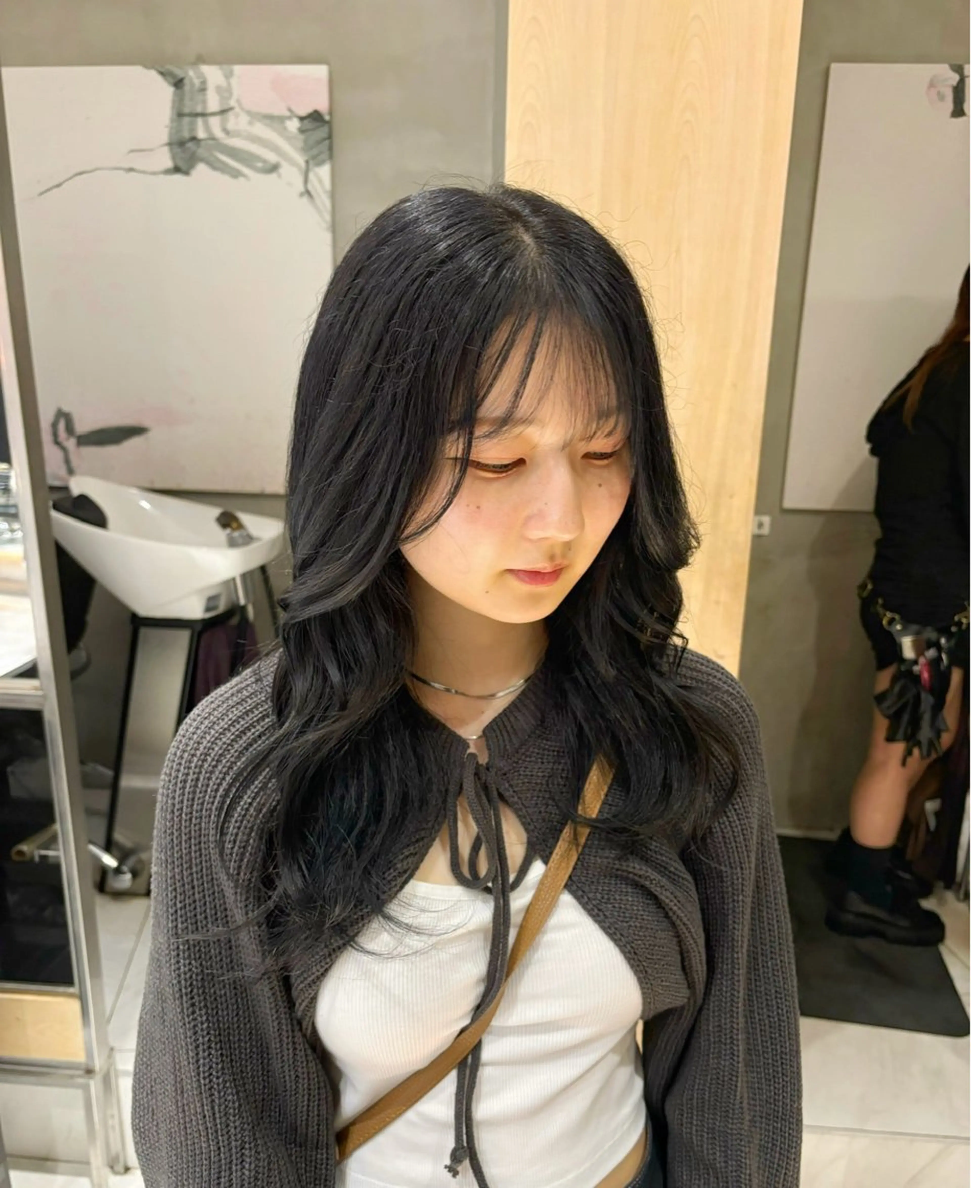 ロング カラー ヘアアレンジ ヘアカラー トリートメント ヘッドスパ ヘアセット 艶髪/レイヤーカット 🐣misakiのヘアスタイル