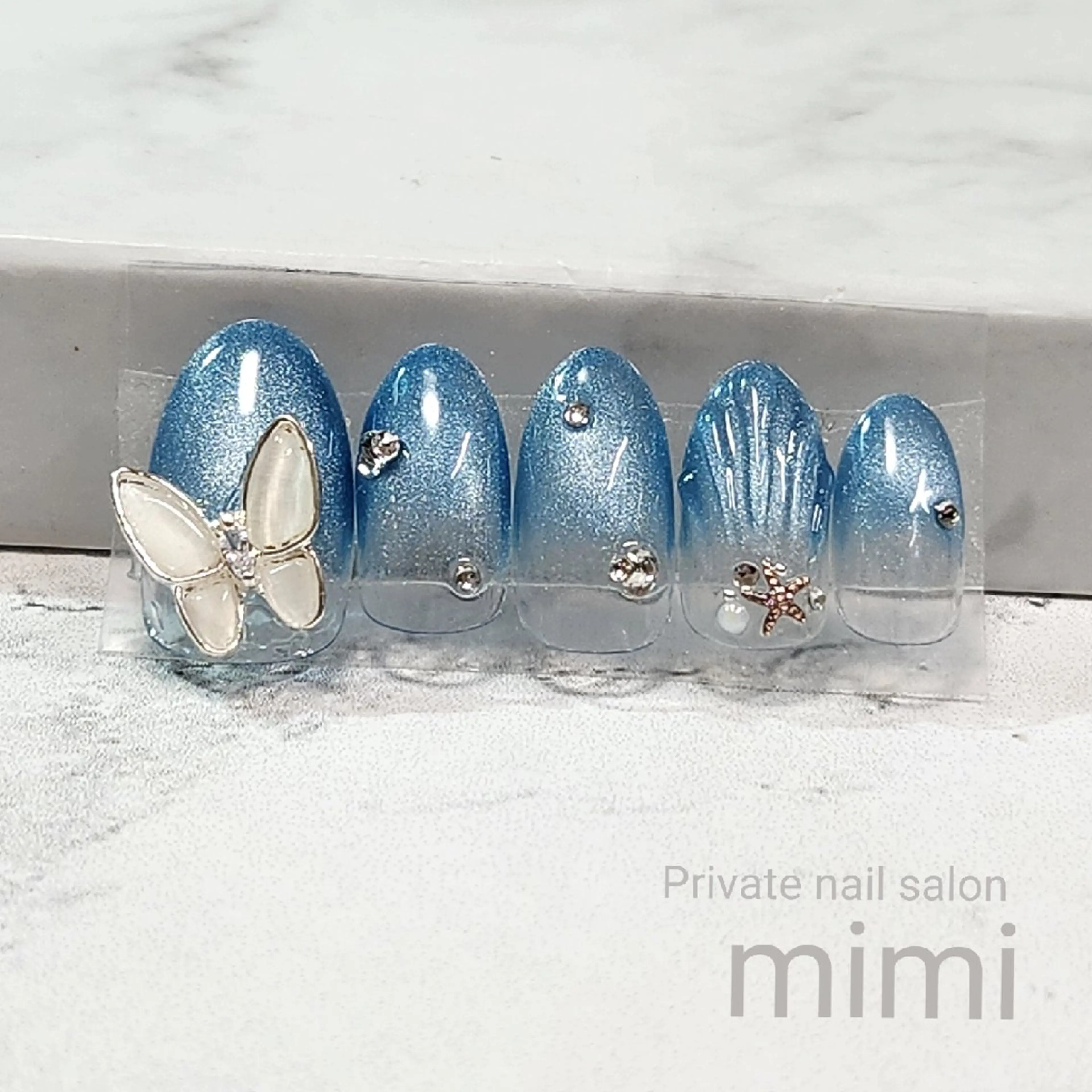 ネイル 氷ネイル・うるうるネイル マグネットネイル 博多ネイル ｍｉｍｉのネイルデザイン