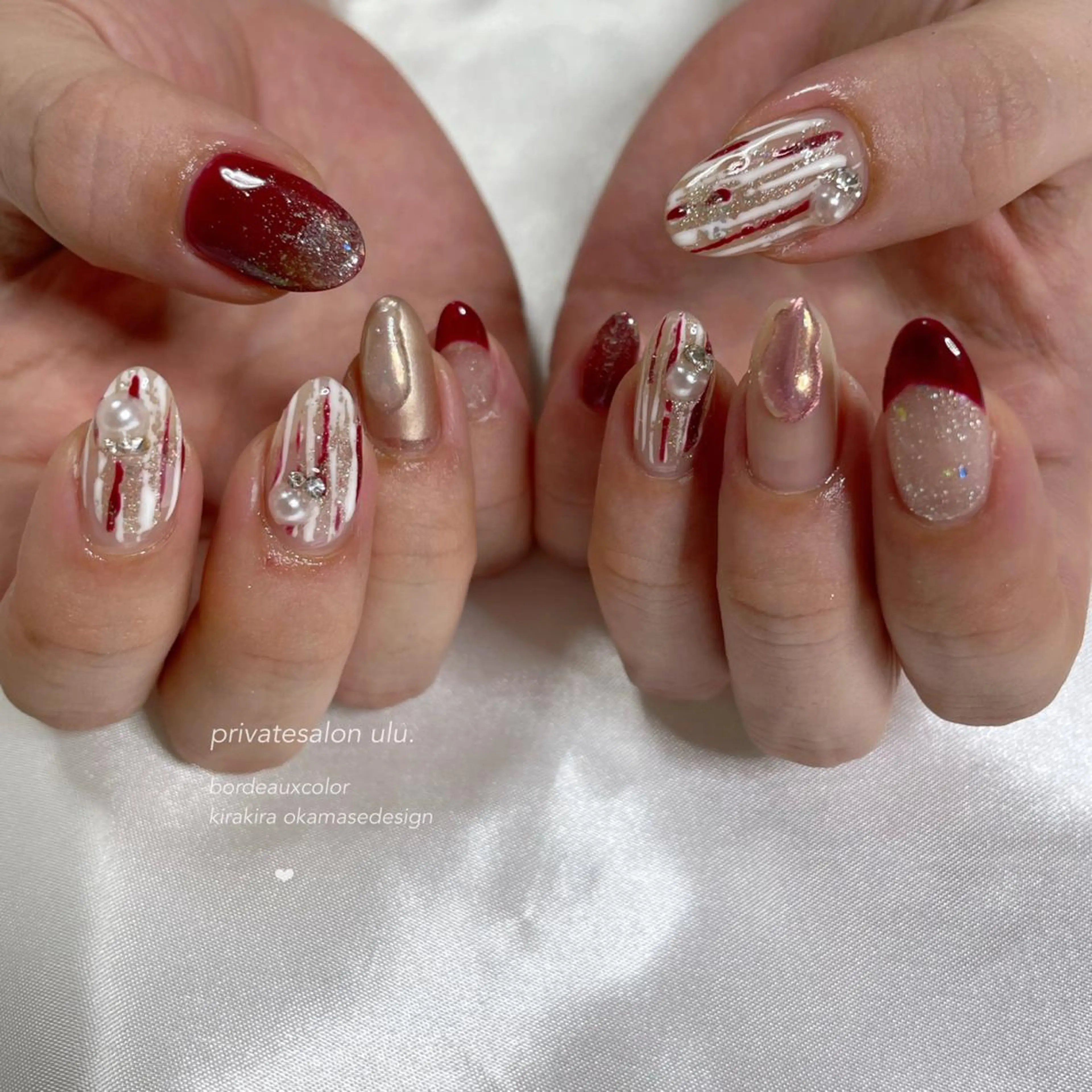 ネイル ボルドー private salon uluのネイルデザイン