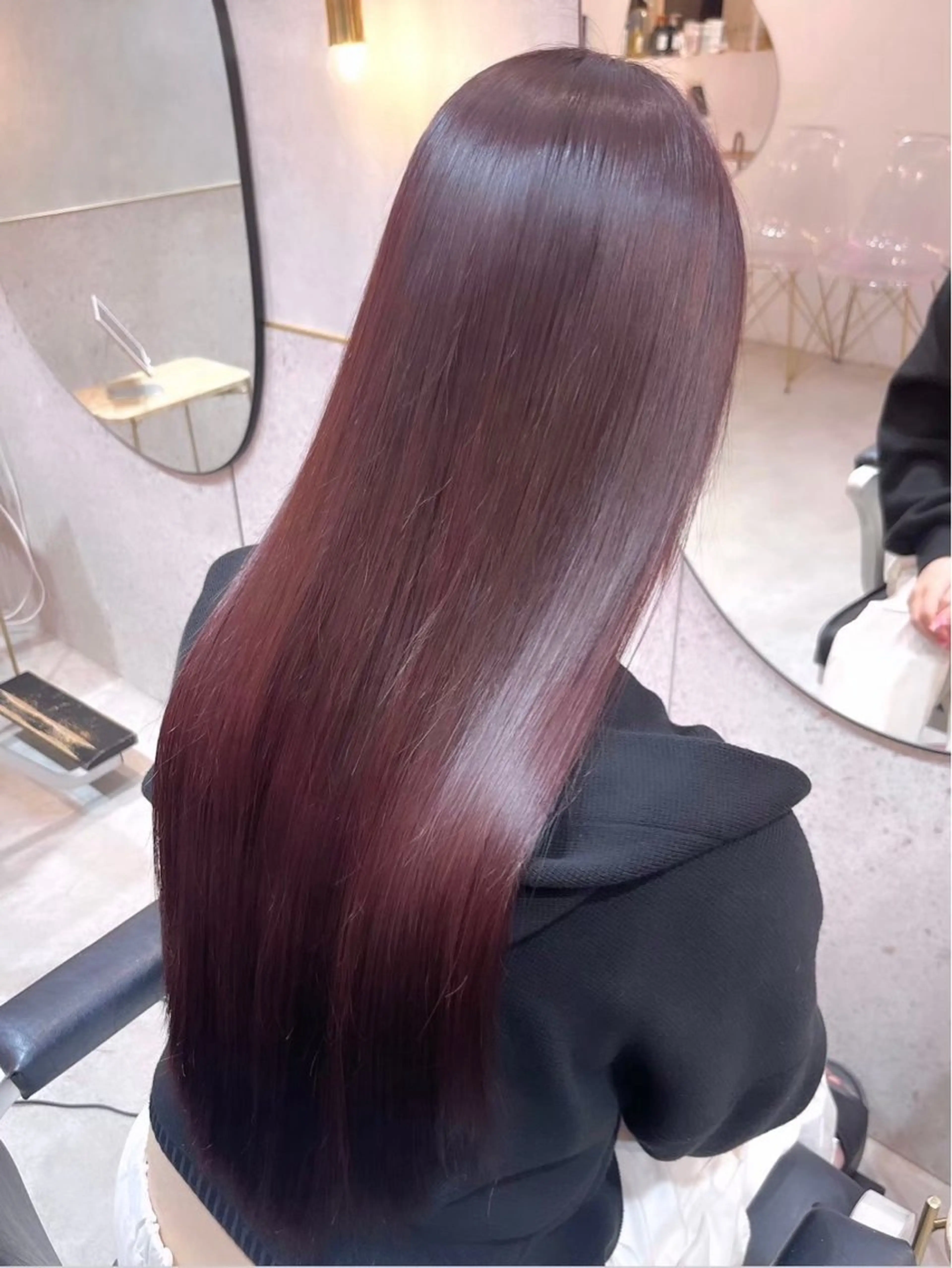 ロング 縮毛矯正 韓国トレンド💓‪ 阿部あんじゅのヘアスタイル