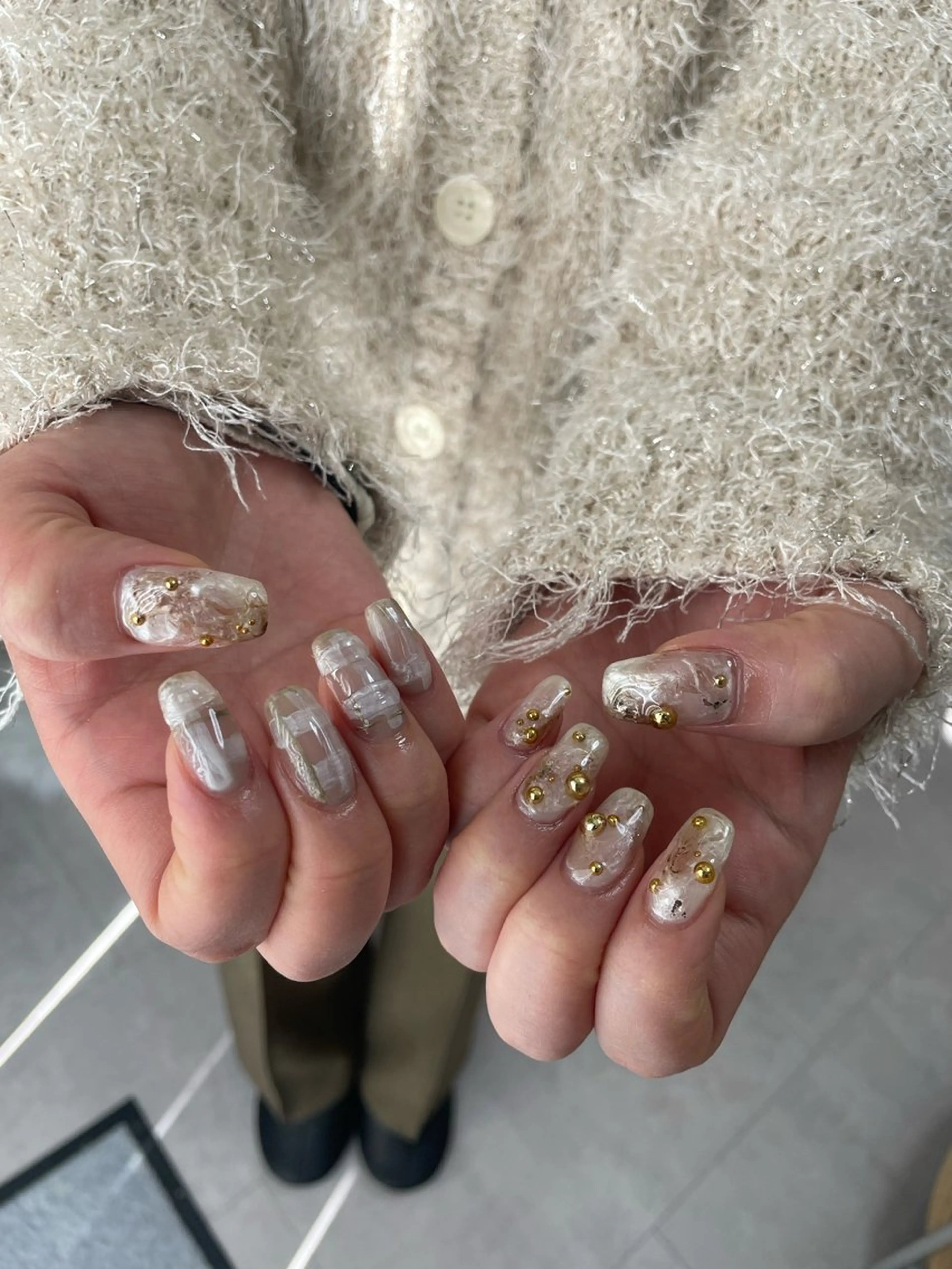 ネイル アートネイル 持ち込み ニュアンスネイル RISA joie nailのネイルデザイン