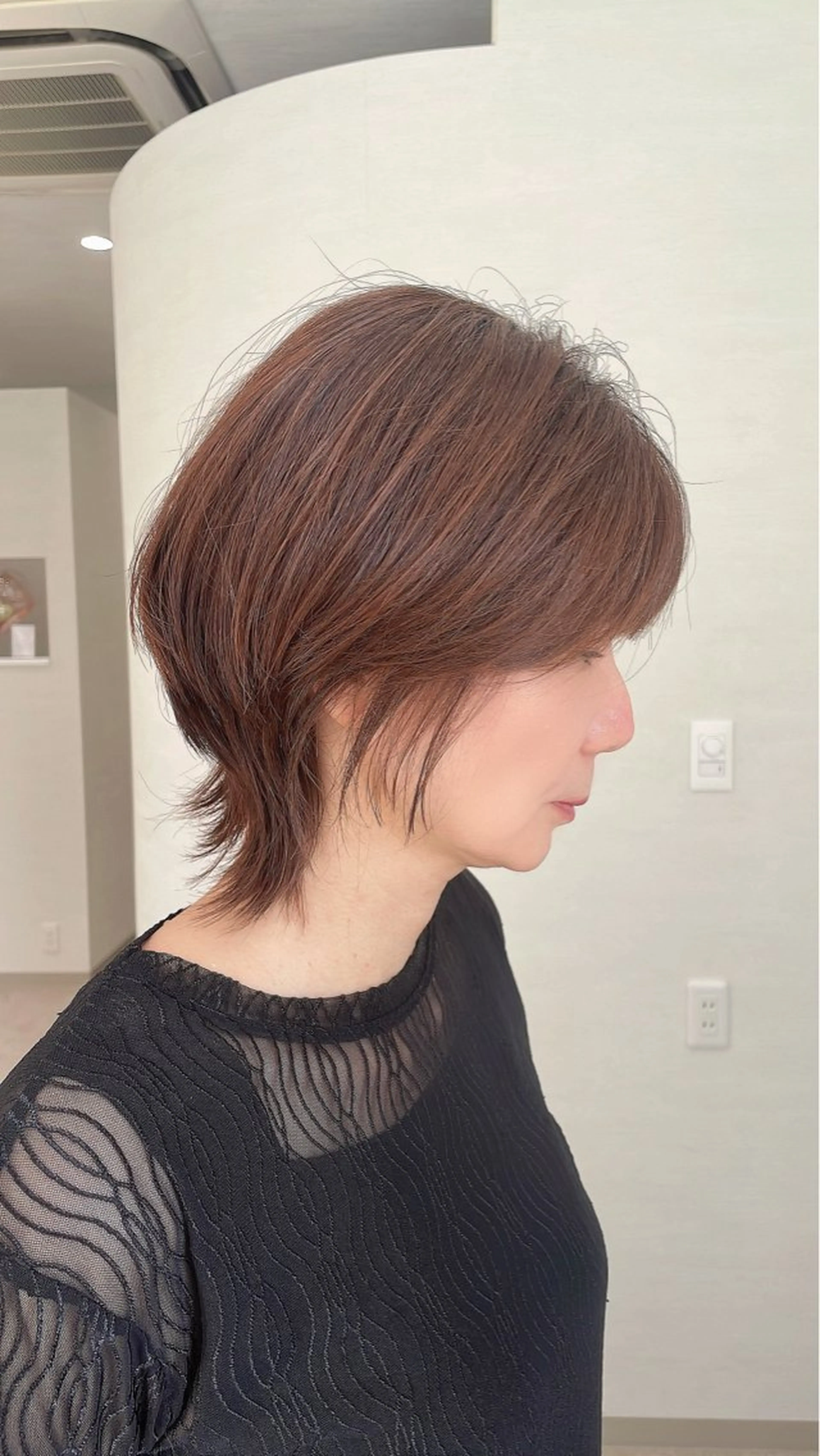 ミディアム レイヤーカット トリートメント ウルフカット ウルフレイヤー カット mono.所属・南茨/ヘッドスパ /カット/momoのヘアスタイル