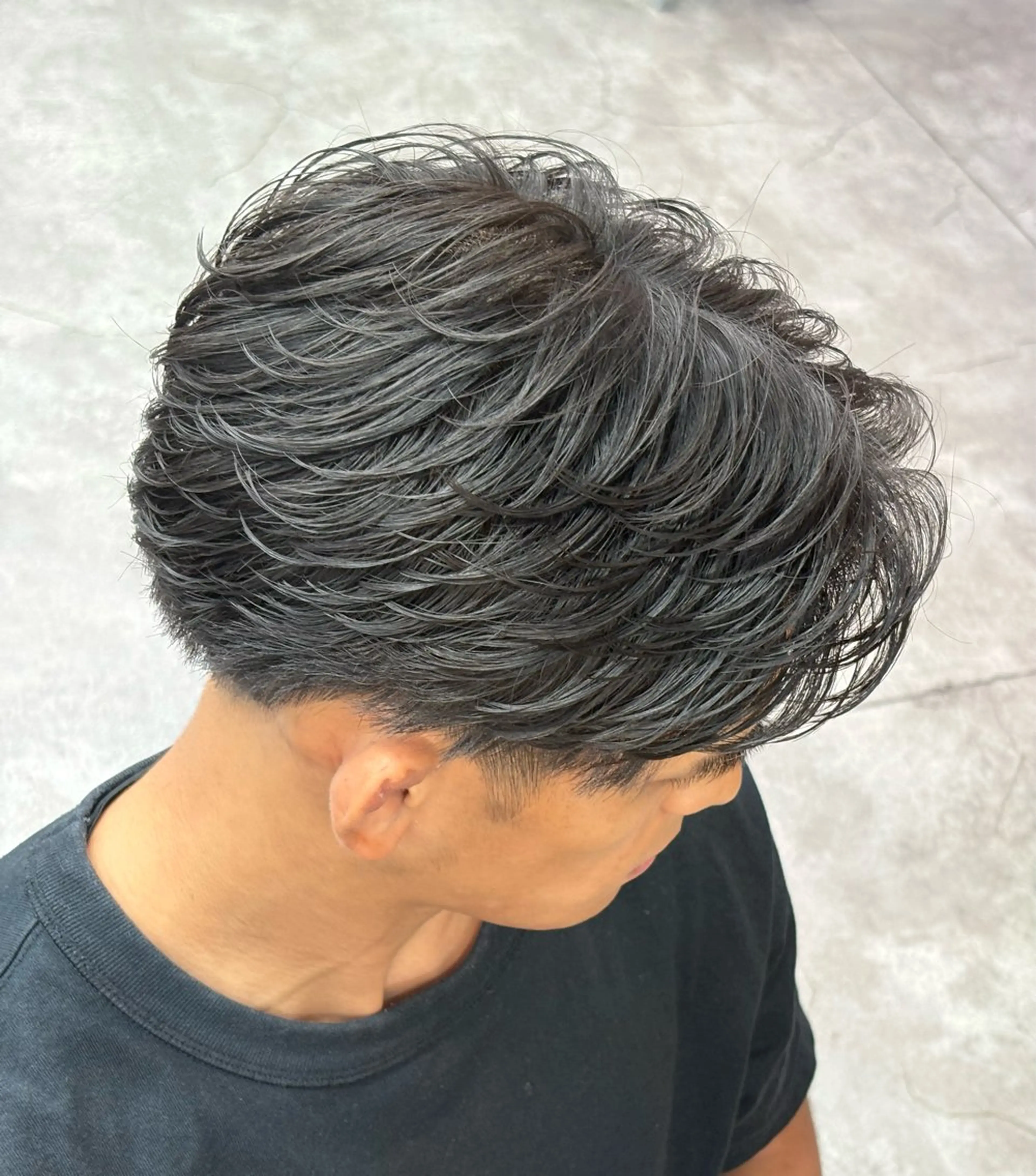 ミディアム カラー パーマ メンズ カット パーマ トリートメント ヘアセット メンズパーマ特化 🔥韓国ヘア職人🔥のヘアスタイル