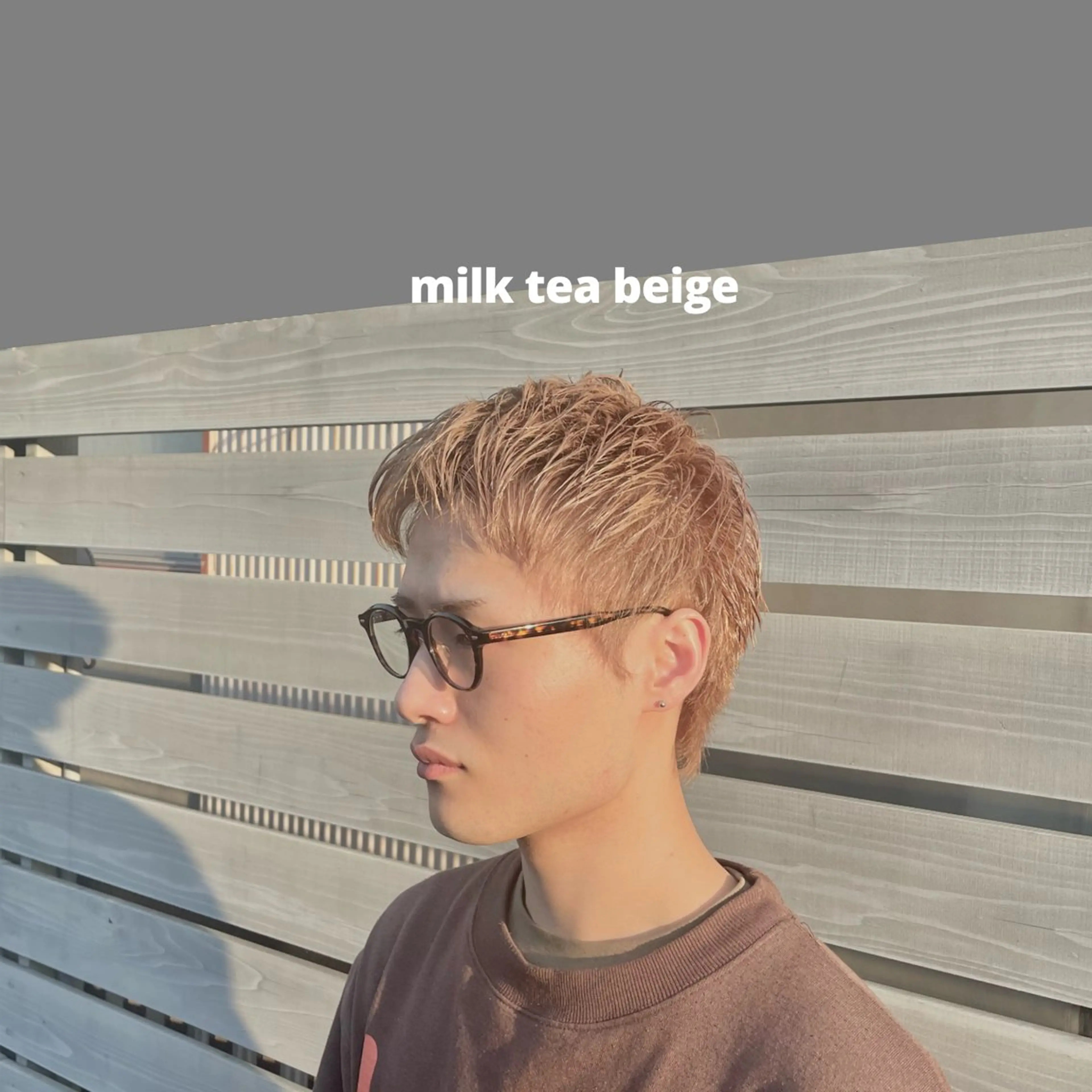 カラー メンズ カット ヘアカラー トリートメント 夏向/ハイトーン /パーマのヘアスタイル