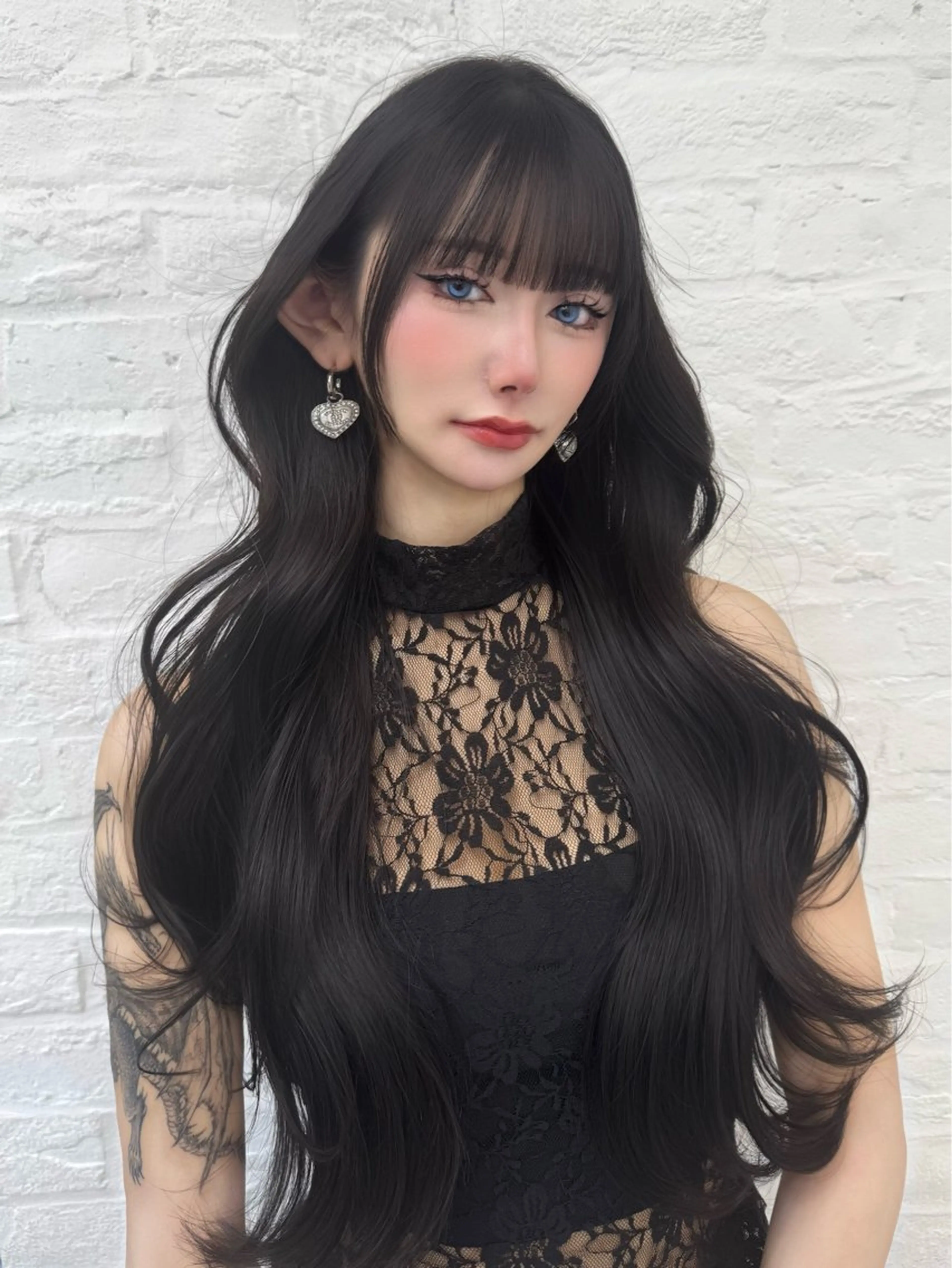 ロング カラー カット ヘアカラー 高島大登/顔周り /レイヤーカットのヘアスタイル