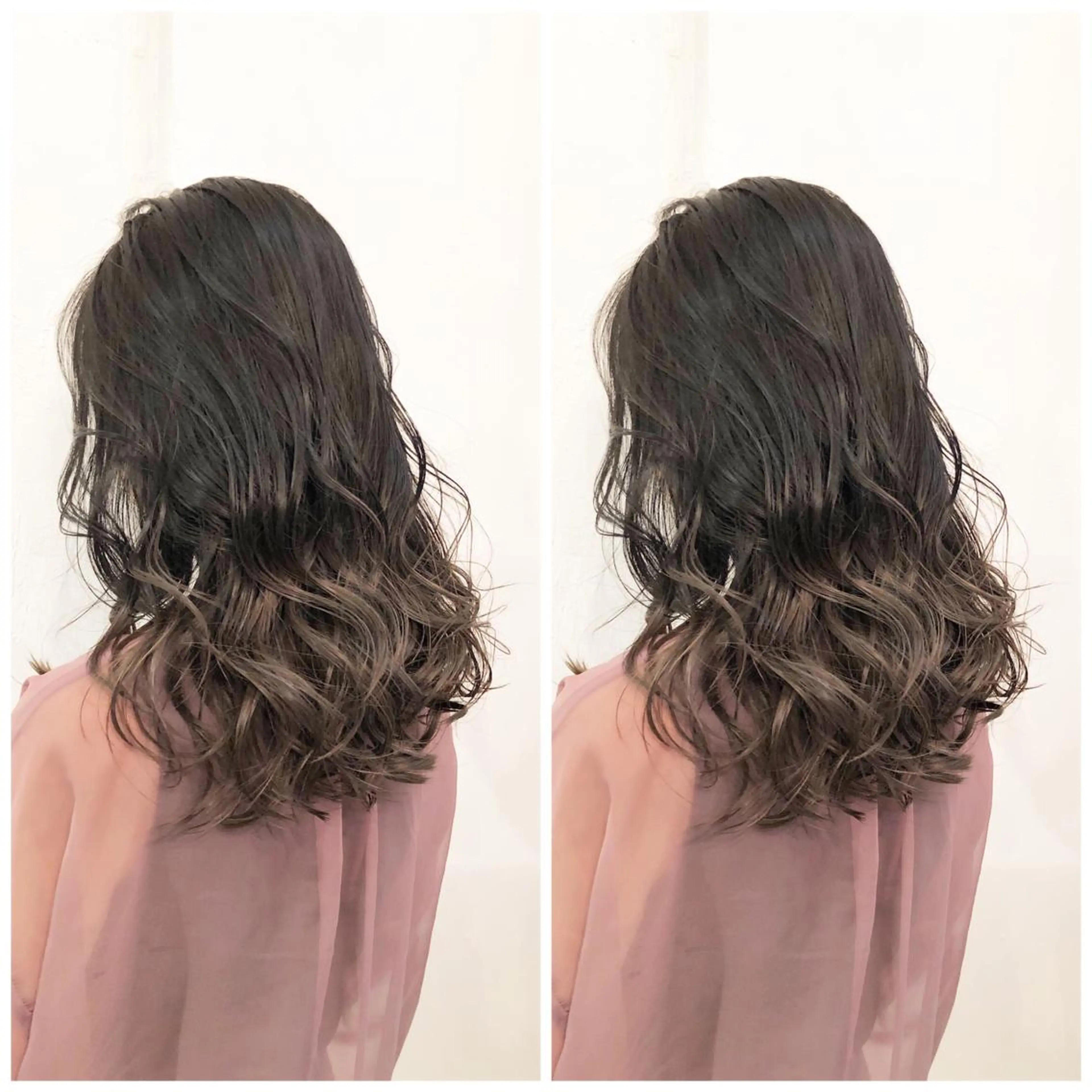 セミロング カラー グラデーションカラー グレージュ ヘアカラー トリートメント バレイヤージュカラー 特化美容師✨星皓太のヘアスタイル