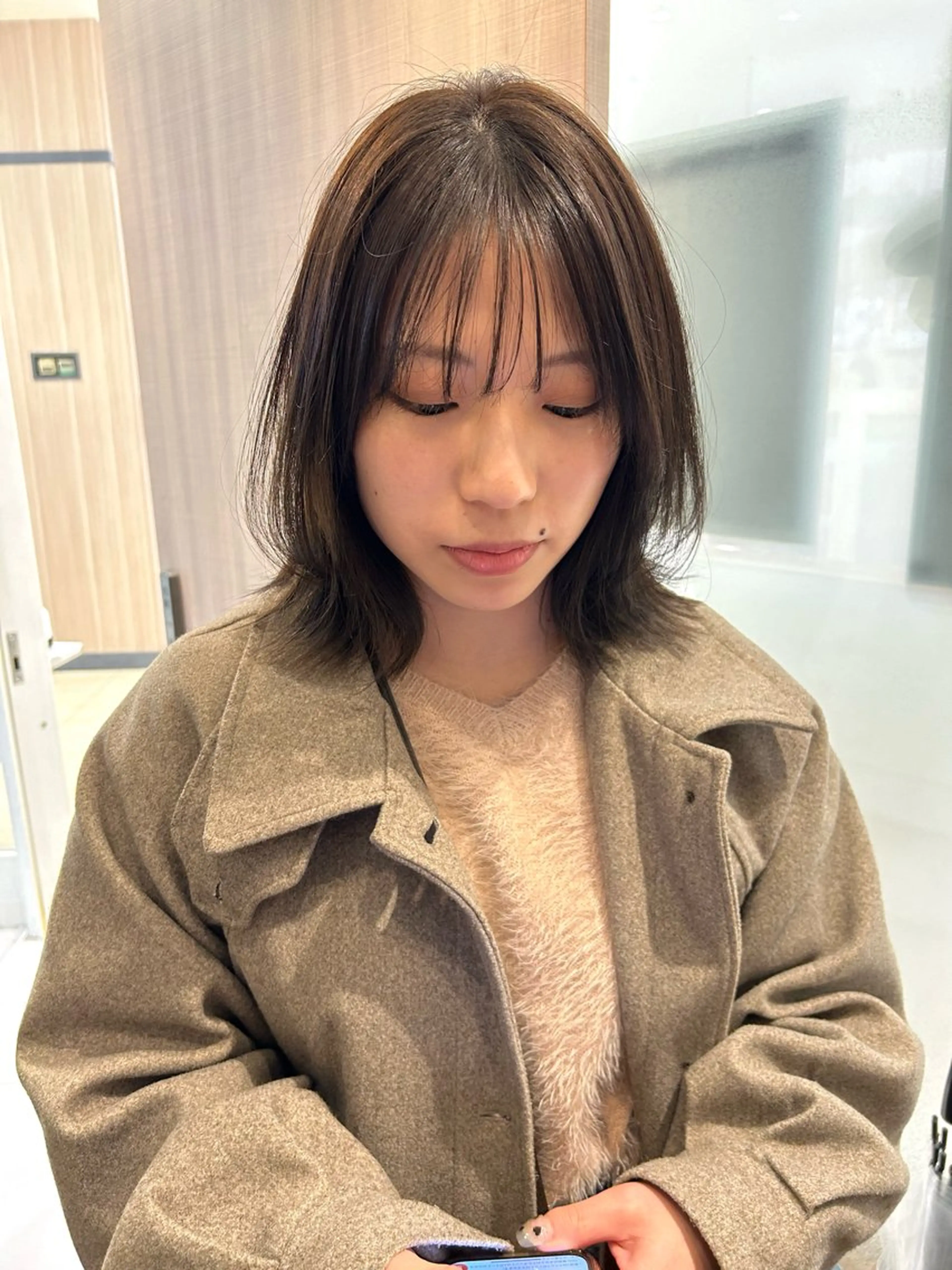 ミディアム カラー カット ヘアカラー トリートメント ヘッドスパ 似合わせカラー/艶 髪質改善/ヨシザキのヘアスタイル