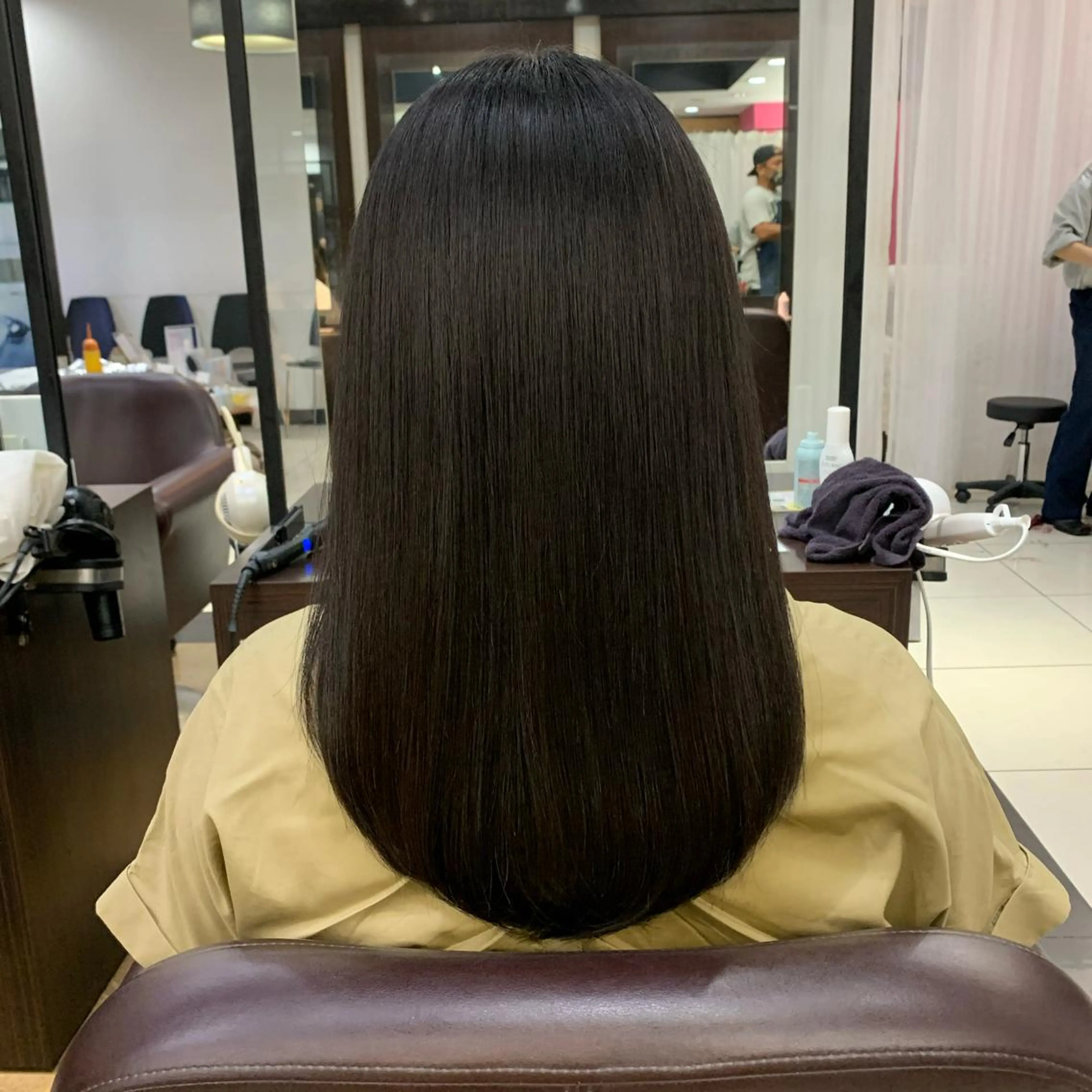 セミロング カラー 髪質改善 トリートメント トリートメント AMI ウルフパーマ/メンズのヘアスタイル