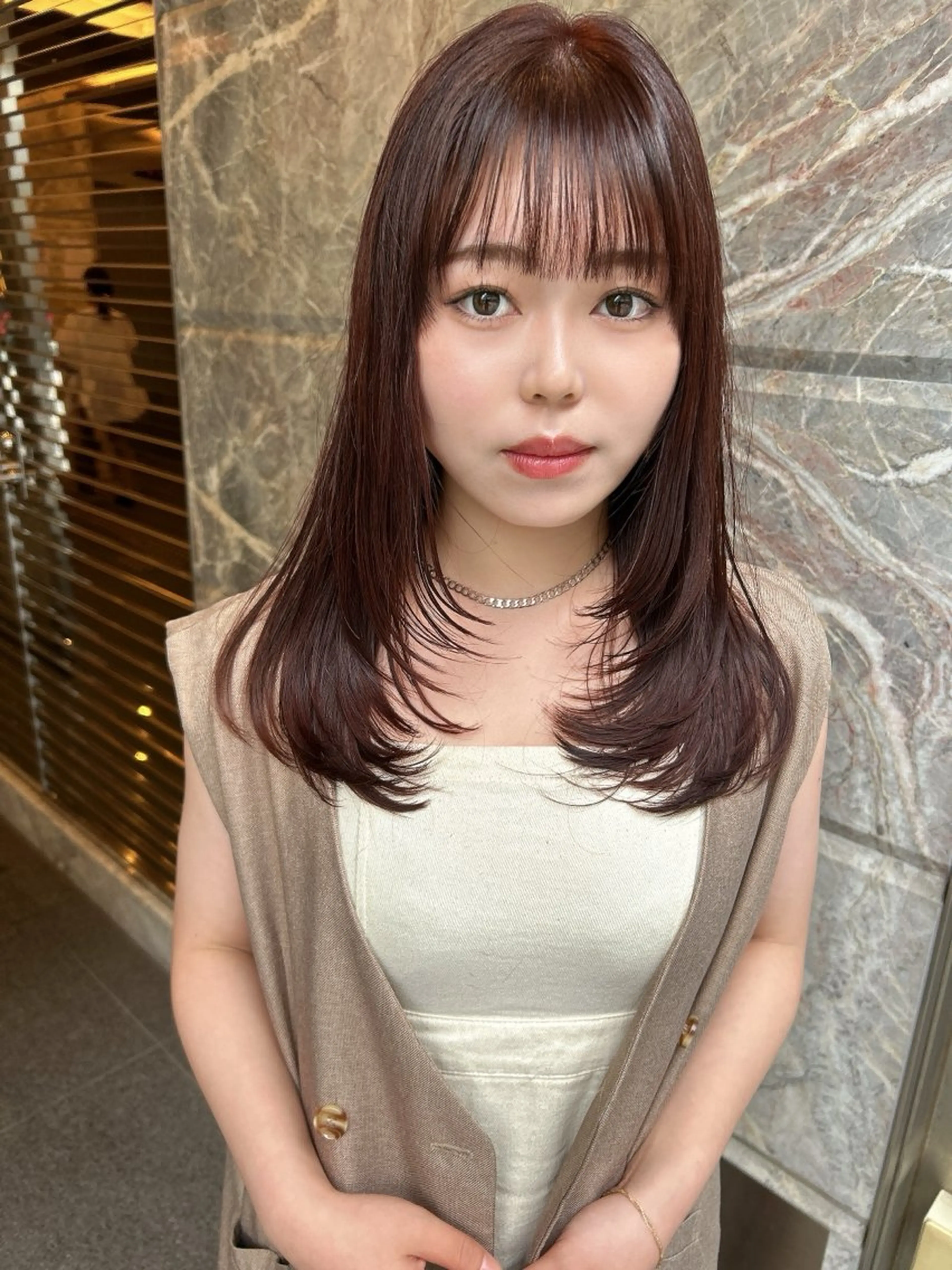 ロング カラー カット ヘアカラー トリートメント 髪質改善will hairdesignのヘアスタイル