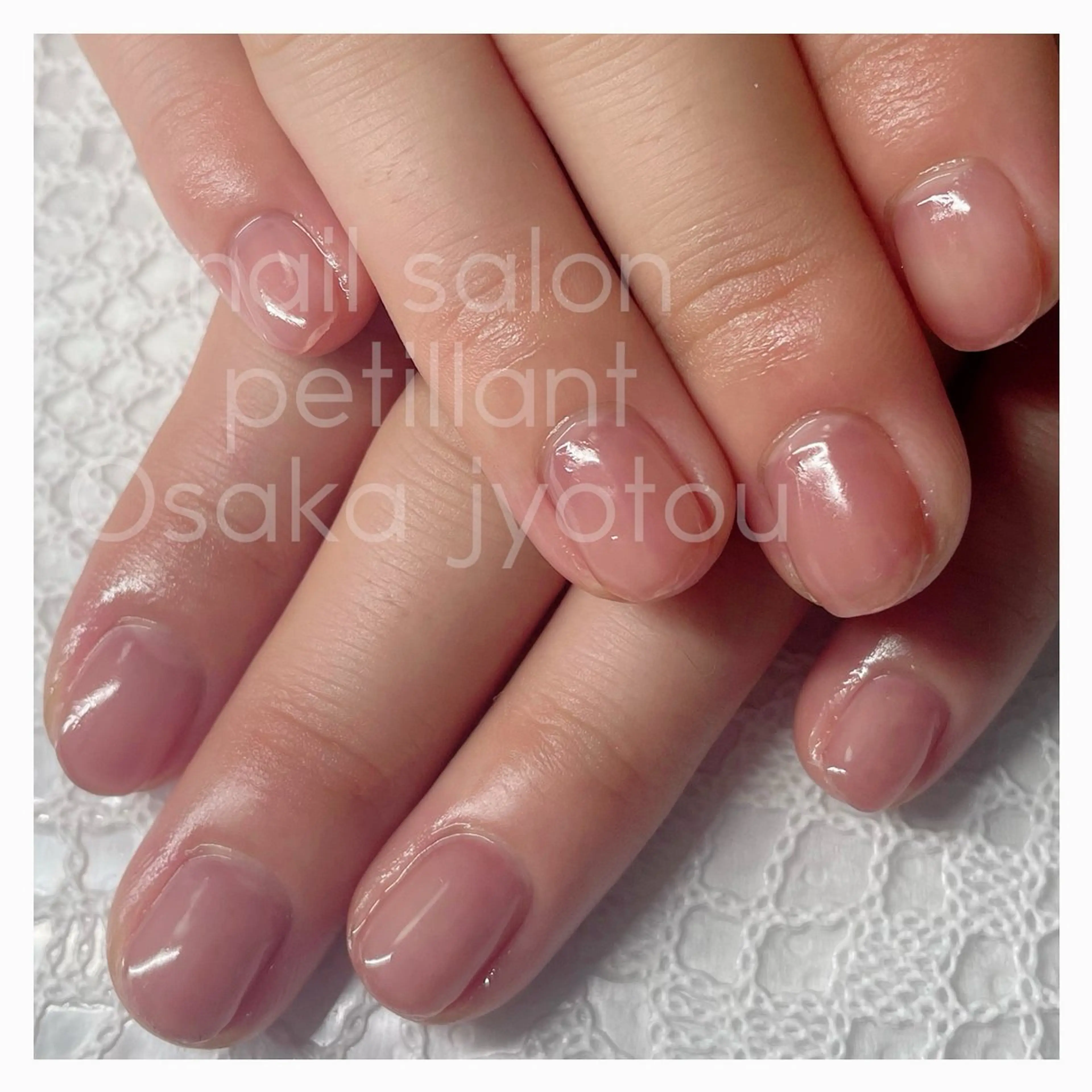 ネイル クリアネイル ピンク petillant所属・nail salon petillantのネイルデザイン