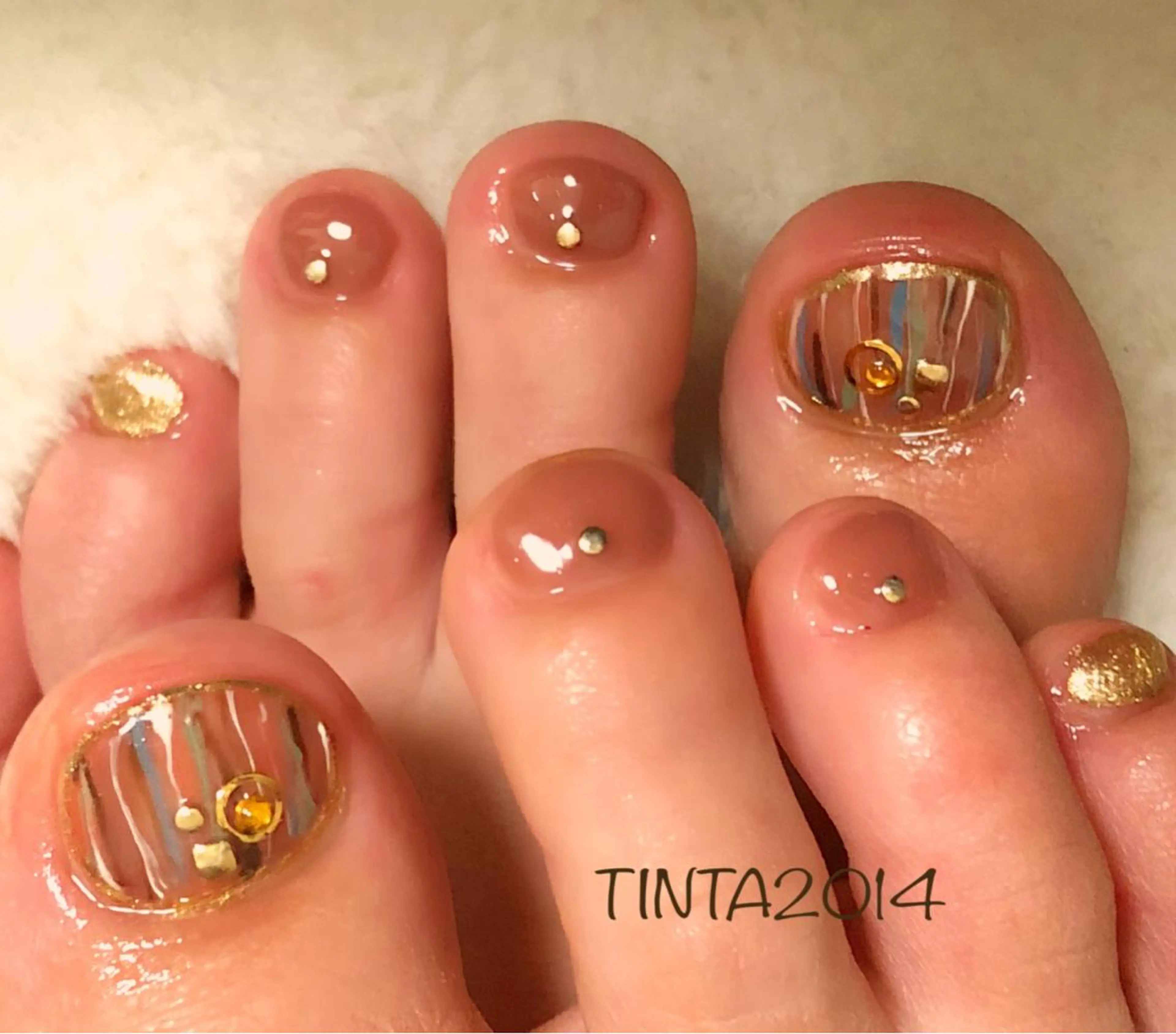 ネイル ブラウン ネイルサロン ティンタ所属・馬場 典子のネイルデザイン