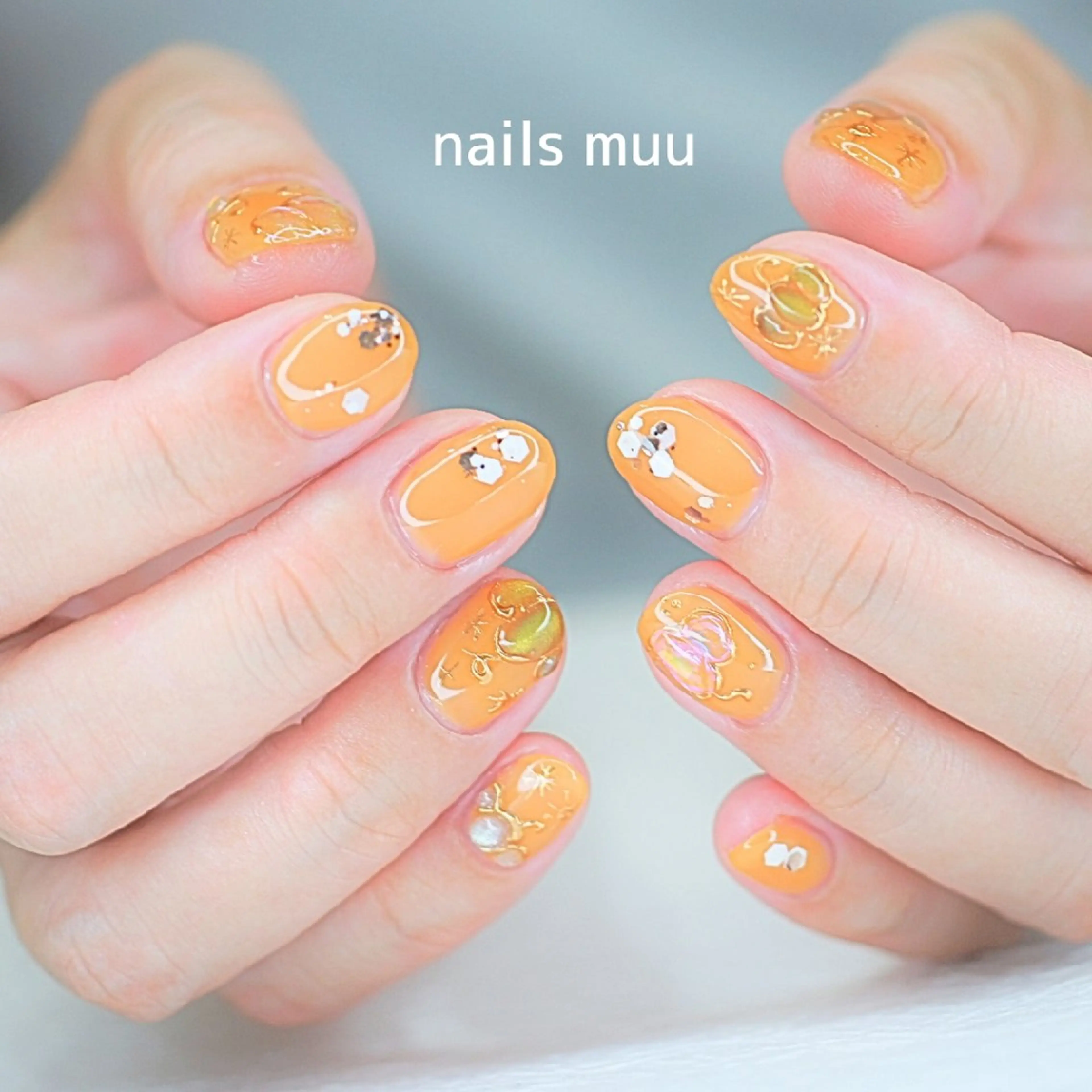 ネイル ハロウィン ハンドネイル nails muu まゆのネイルデザイン