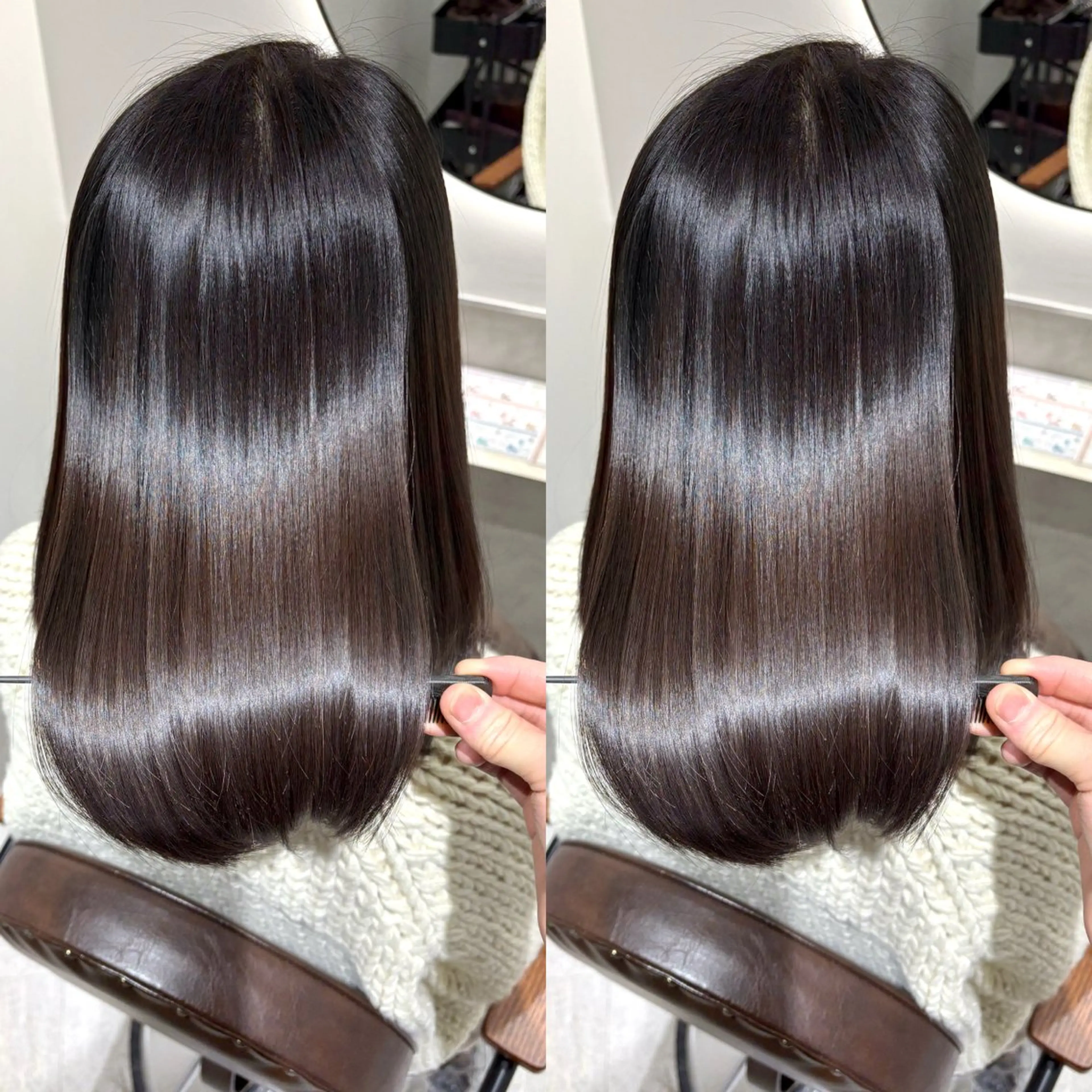 セミロング カラー 髪質改善 縮毛矯正 トリートメント カット ヘアカラー 縮毛矯正 トリートメント 髪質改善・縮毛矯正 支持率No.1/本木のヘアスタイル