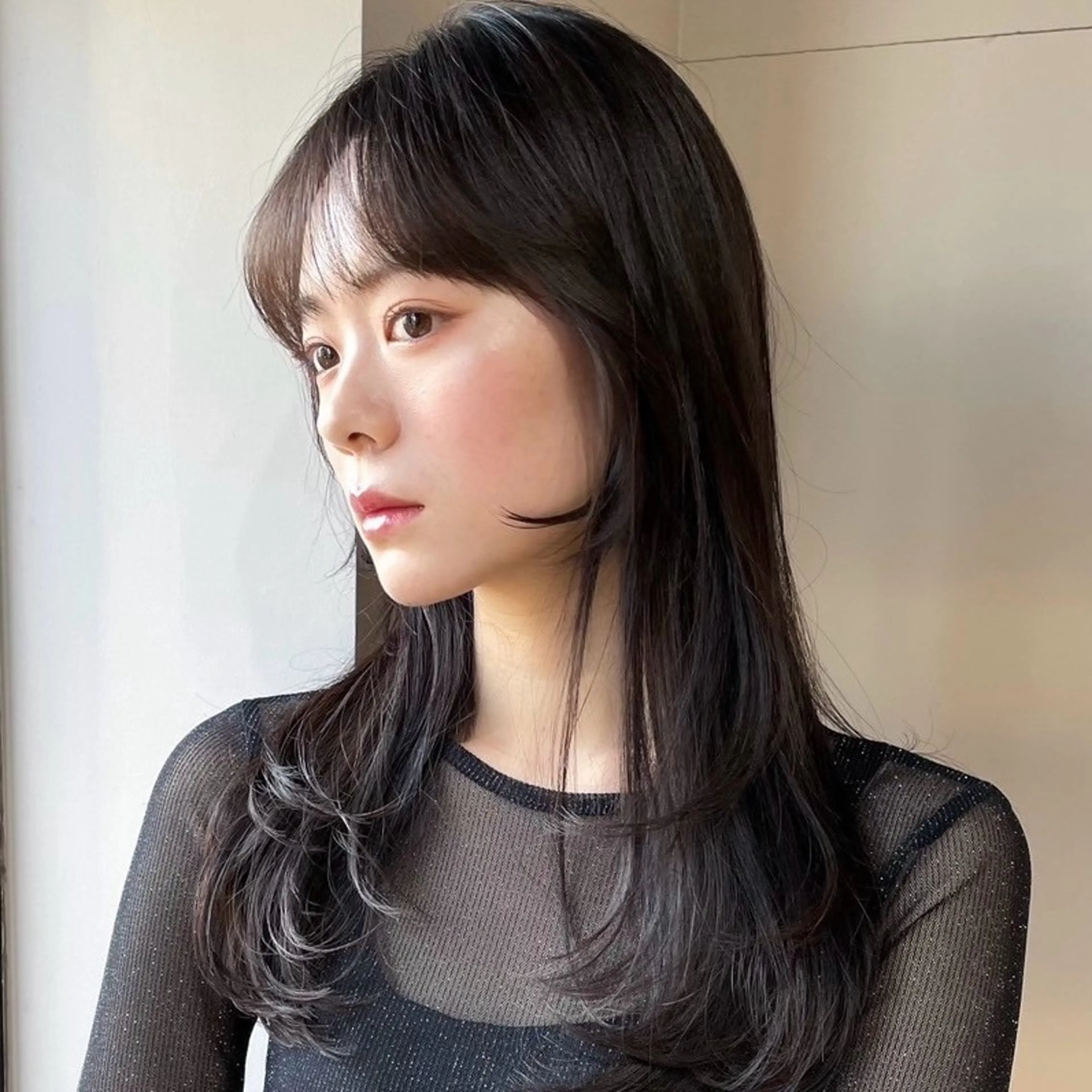 セミロング セミロングパーマ ハイライト 髪質改善 レイヤーカット カット ヘアカラー トリートメント また会いたくなる 美容師【KENTA】のヘアスタイル