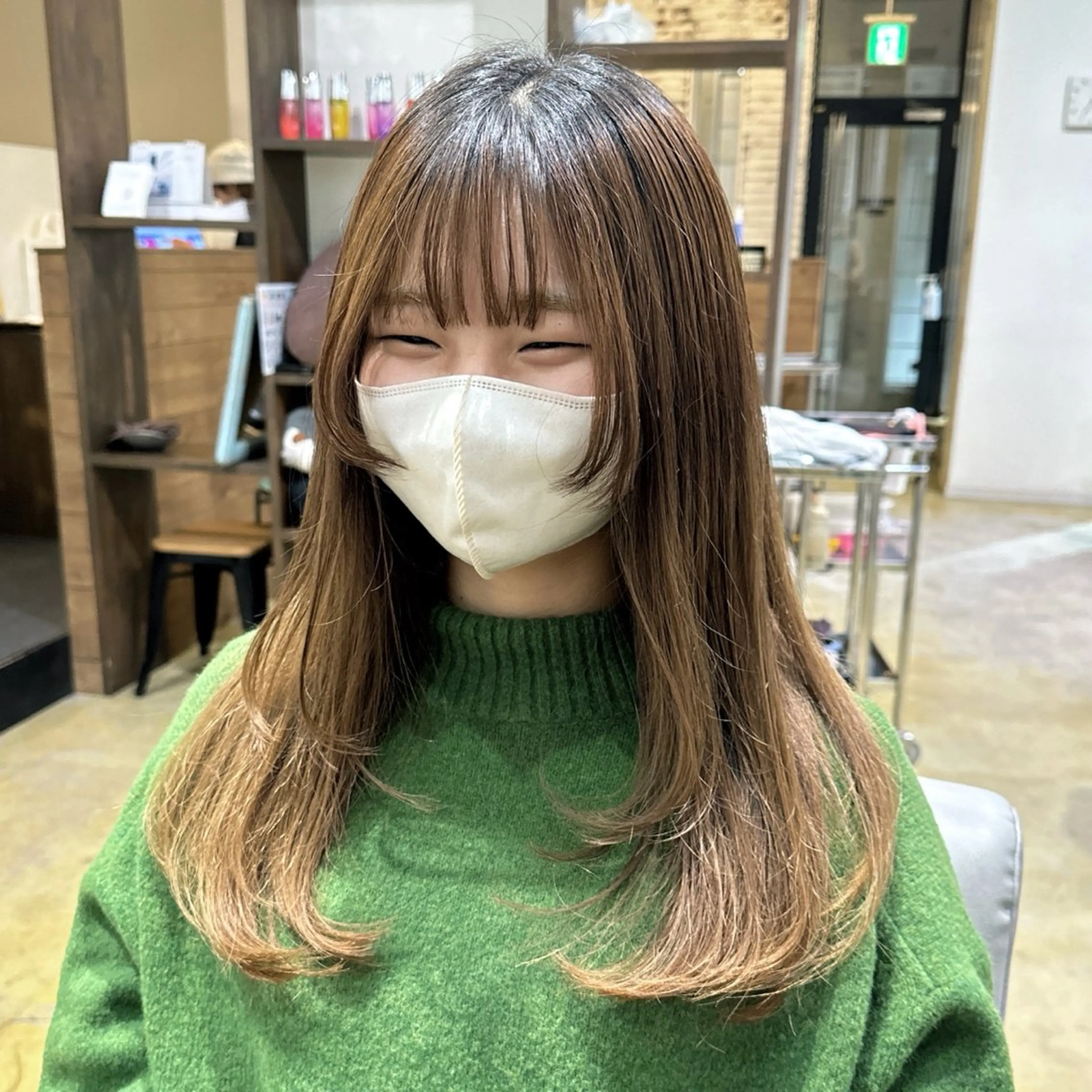 ロング 顔周りカット レイヤーカット カット ✨酸性ストレート✨ メンズ縮毛矯正光太郎のヘアスタイル
