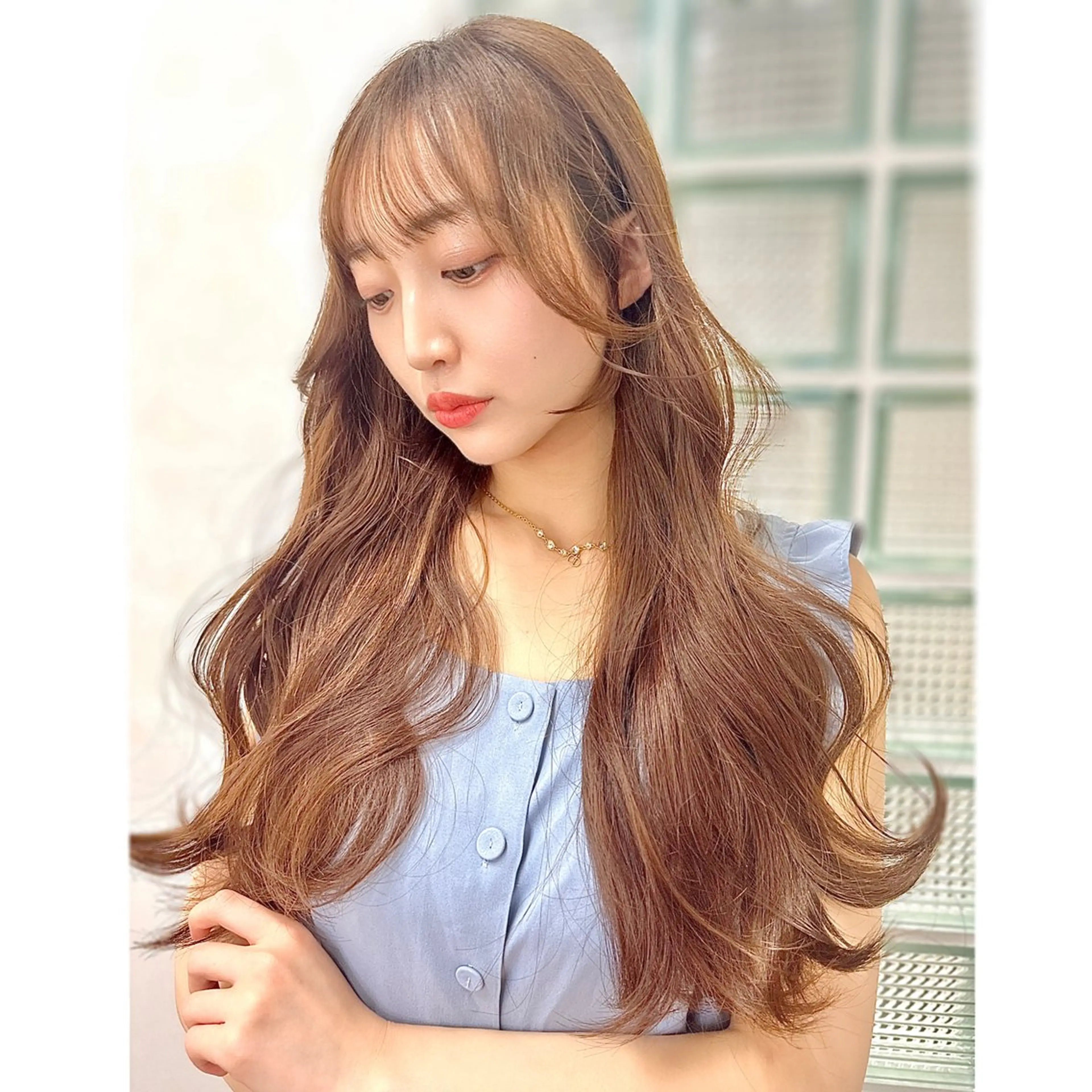 ロング カット ヘアカラー 森 隆秀/韓国ヘアのヘアスタイル