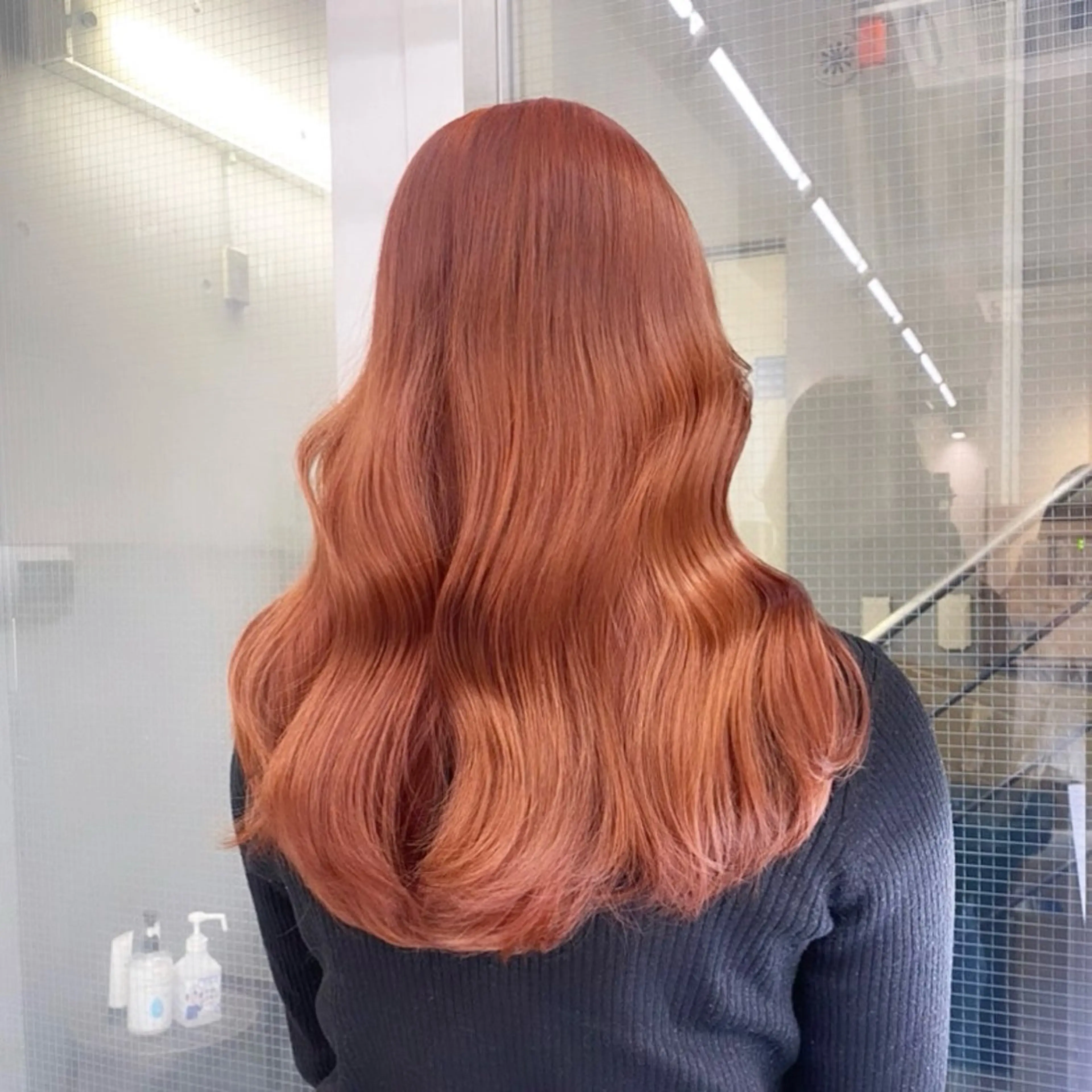 セミロング カラー アッシュ ベージュカラー 黒髪 ブルーカラー ブルーブラック カット ヘアカラー トリートメント 透明感/韓国風 🤍moeka🤍のヘアスタイル