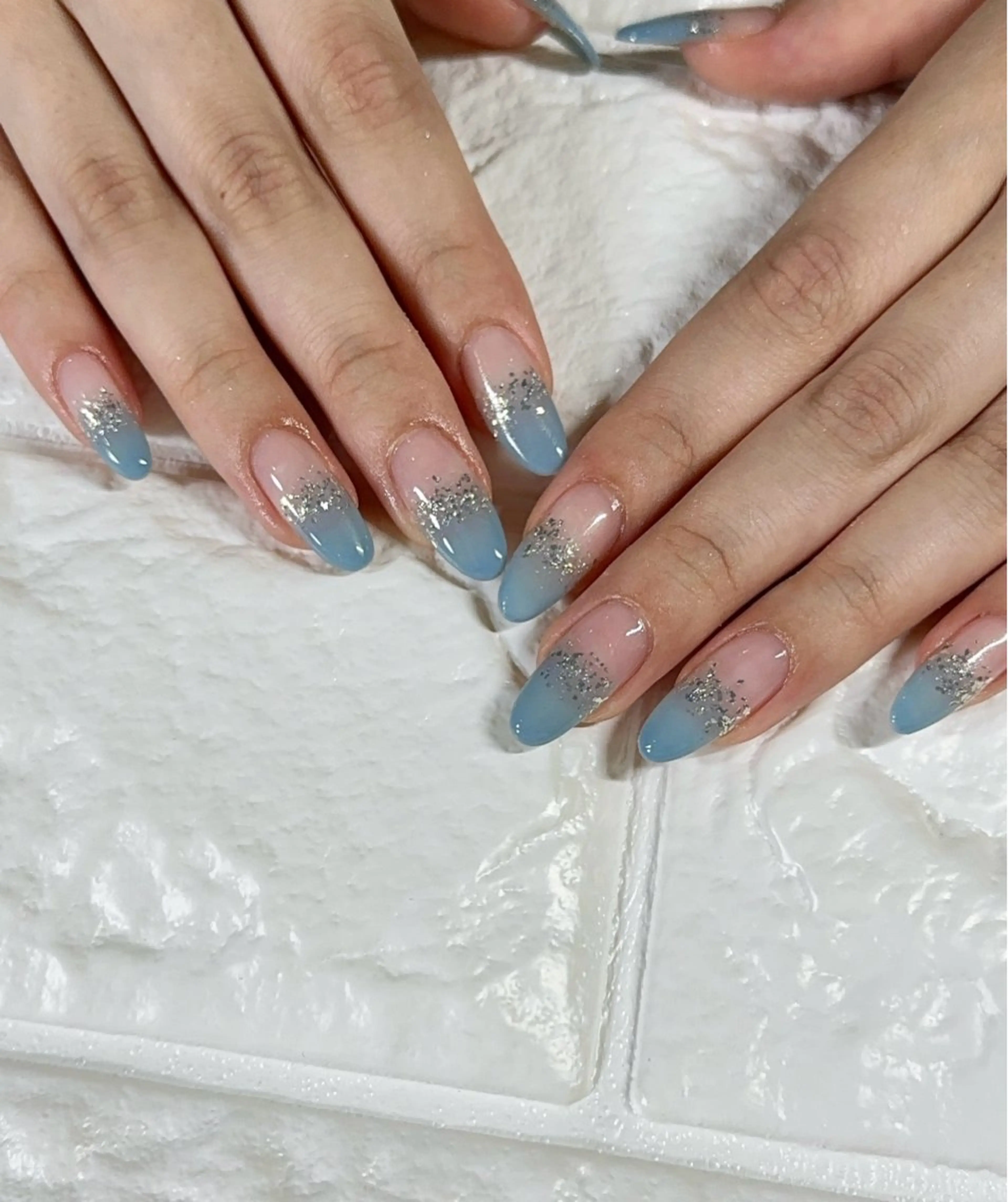 ネイル グラデーション ラメ(グリッター) ハンドネイル ラルゴ所属・Largo ラルゴのネイルデザイン