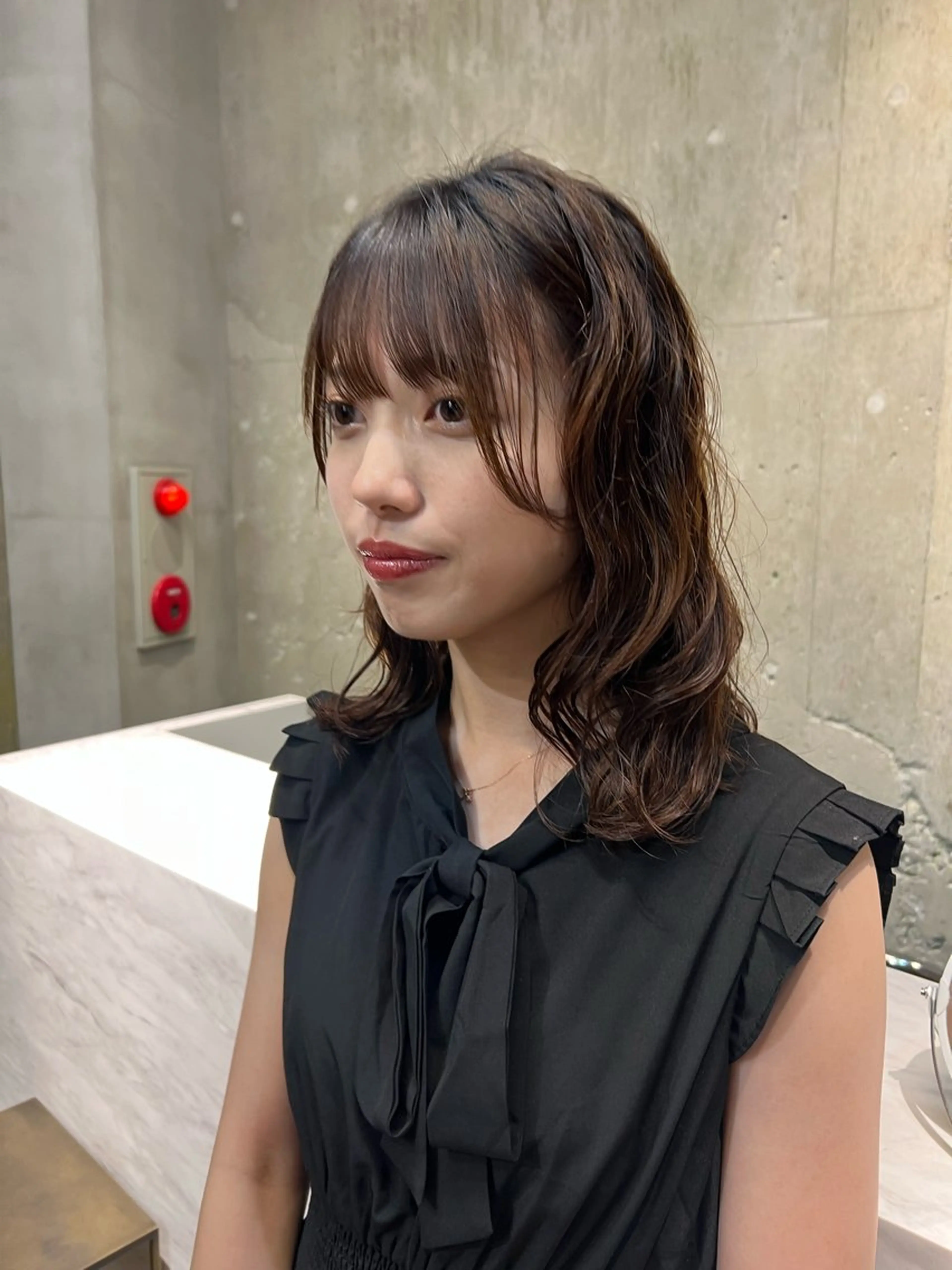 ミディアム パーマ ROBBY所属・松井美樹/似合わせ ガーリー・韓国のヘアスタイル