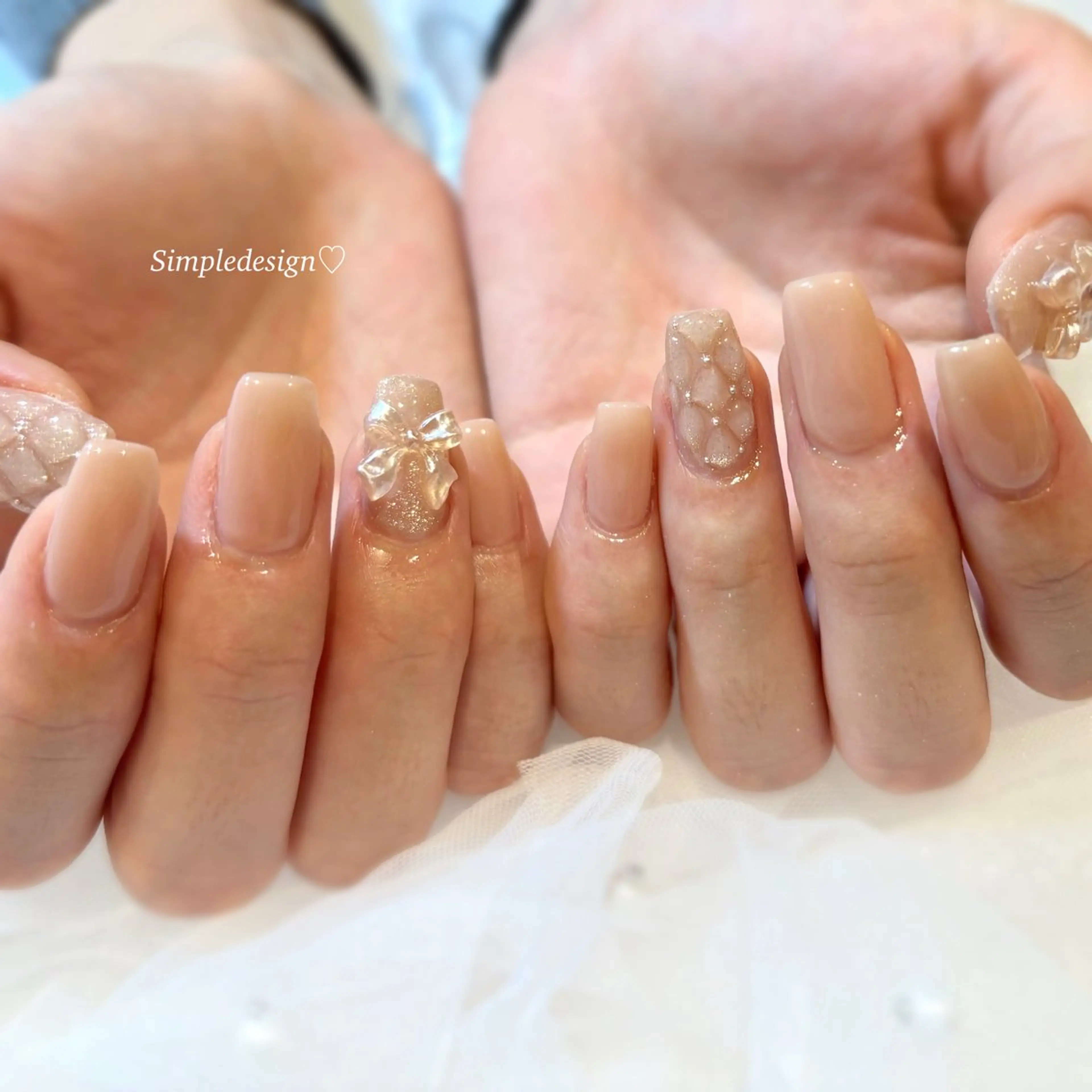 ネイル ジェルネイル ニュアンスネイル ハンドネイル eight横浜🧸 kumabeのネイルデザイン