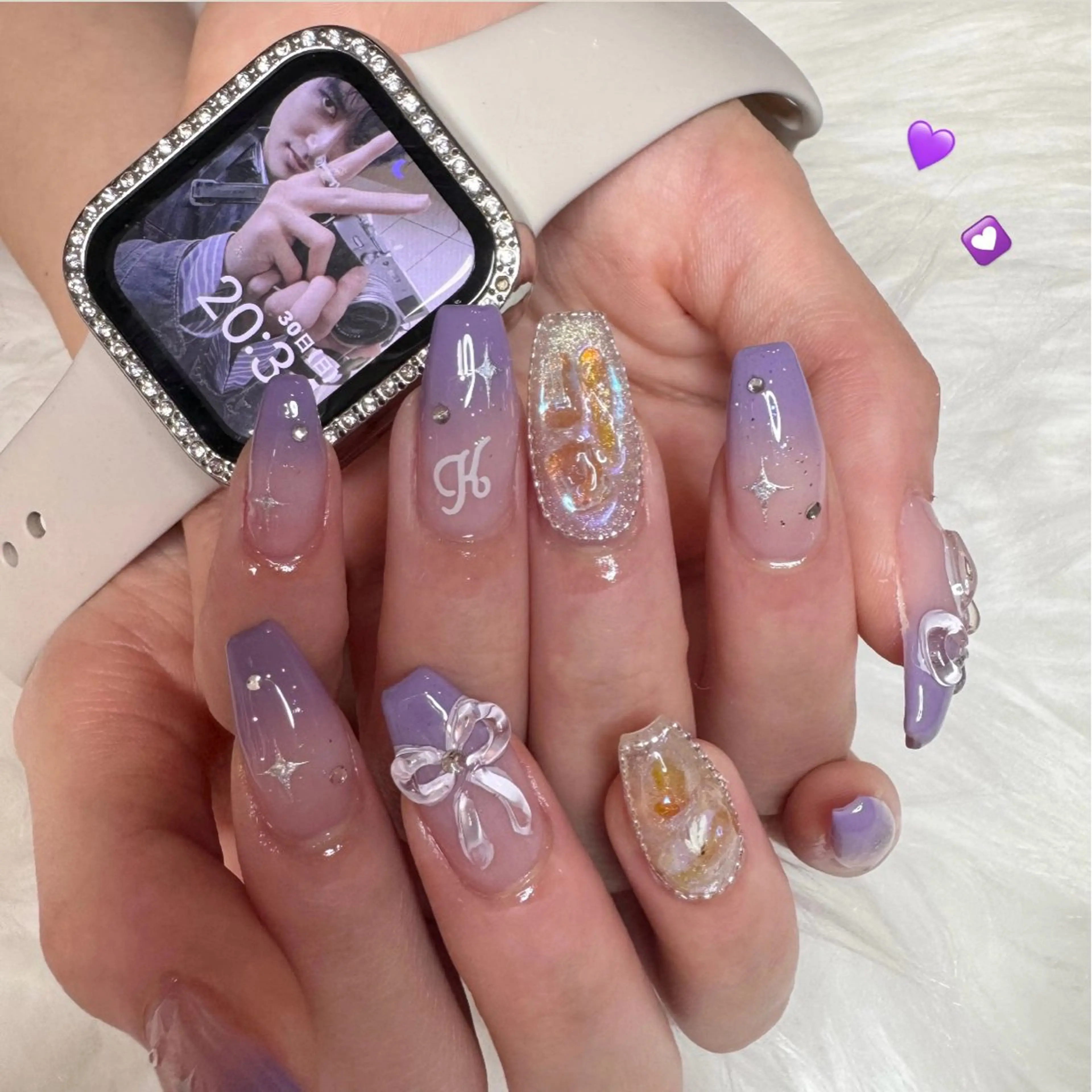 ネイル ハンドネイル La neige* yuki 🥯🍑のネイルデザイン