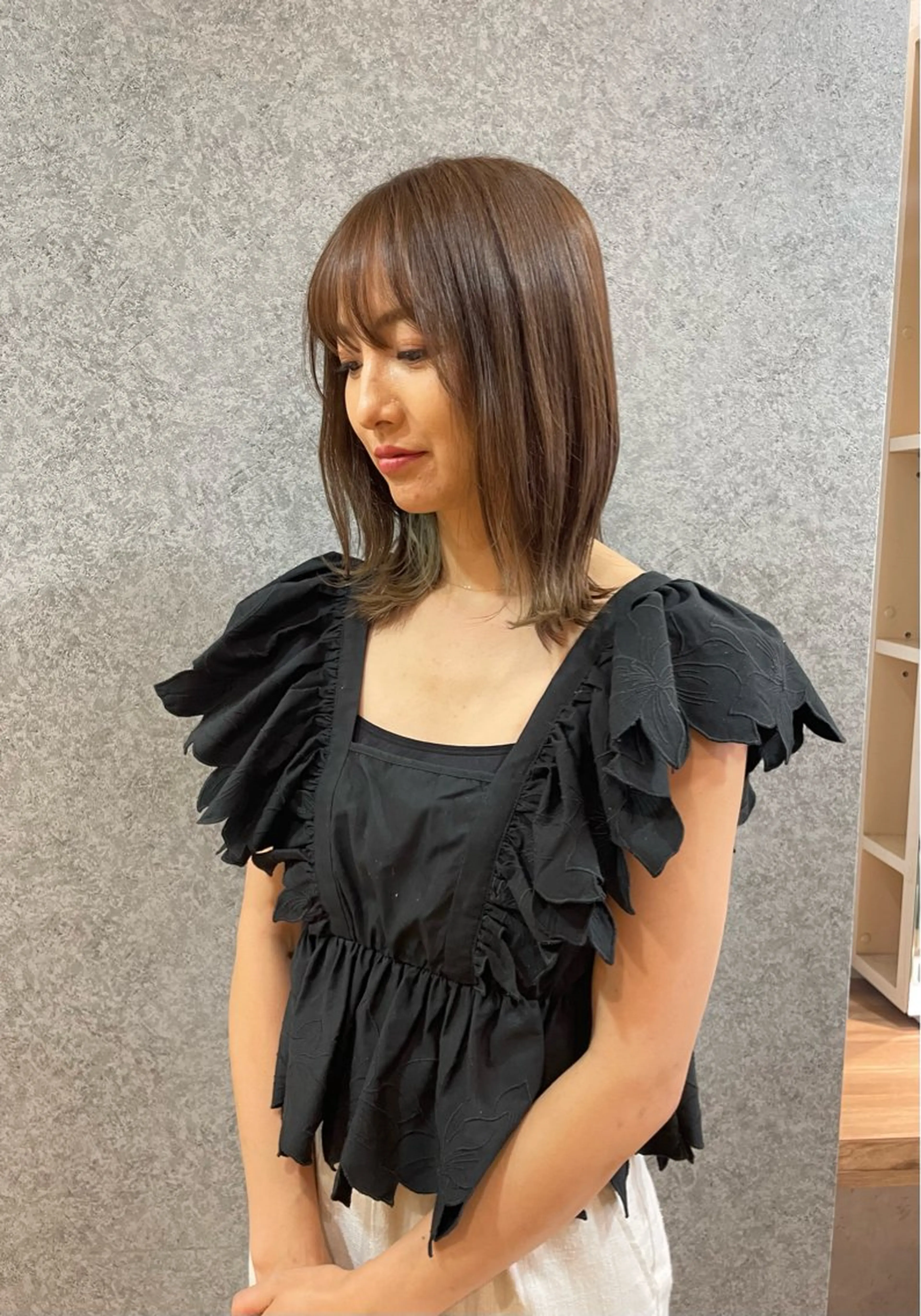 ミディアム カラー ベージュカラー 透明感カラー トリートメント 髪質改善/Bloss om🌷高橋沙衣のヘアスタイル