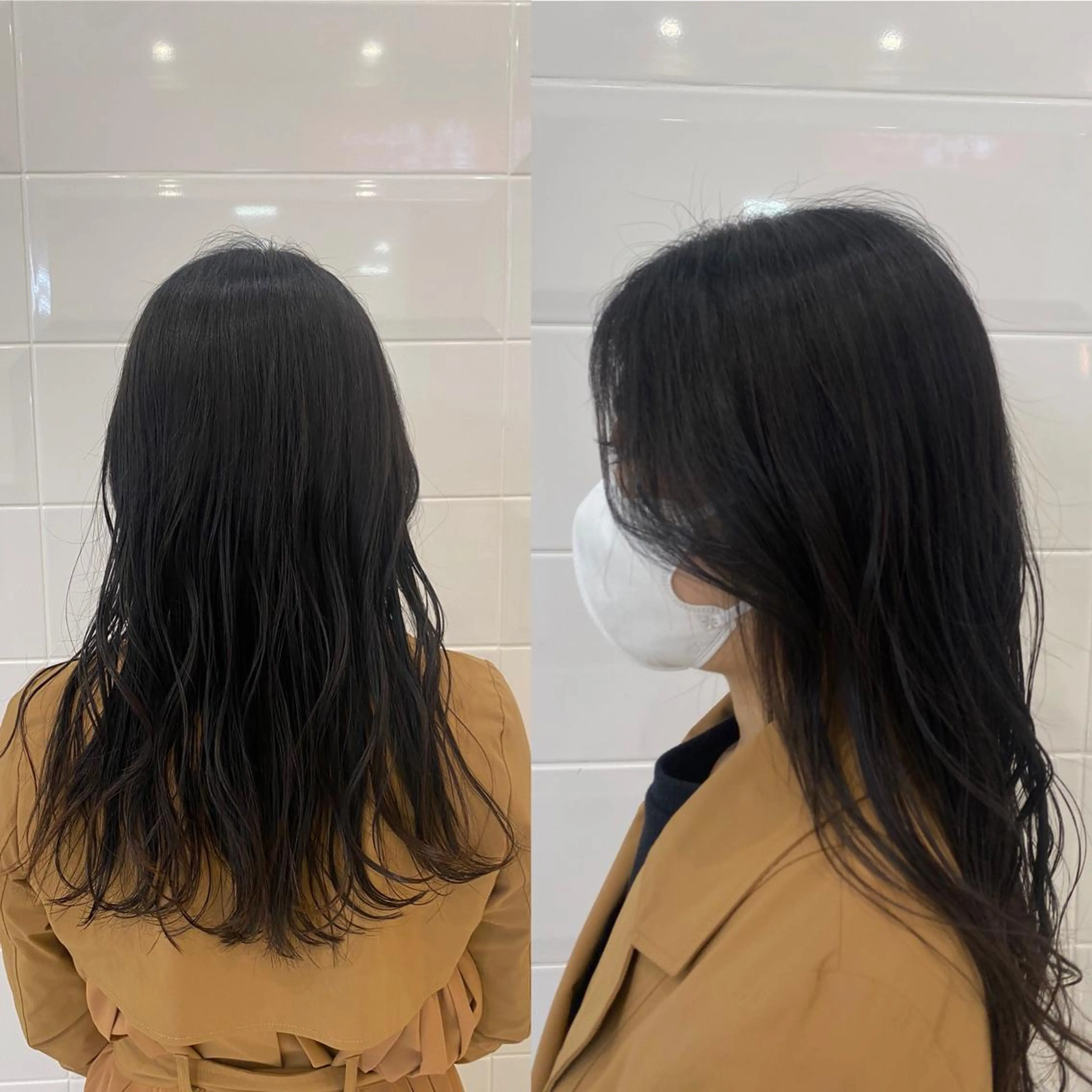 ロング 顔周りカット 韓国風ヘア 竹内 美貴のヘアスタイル