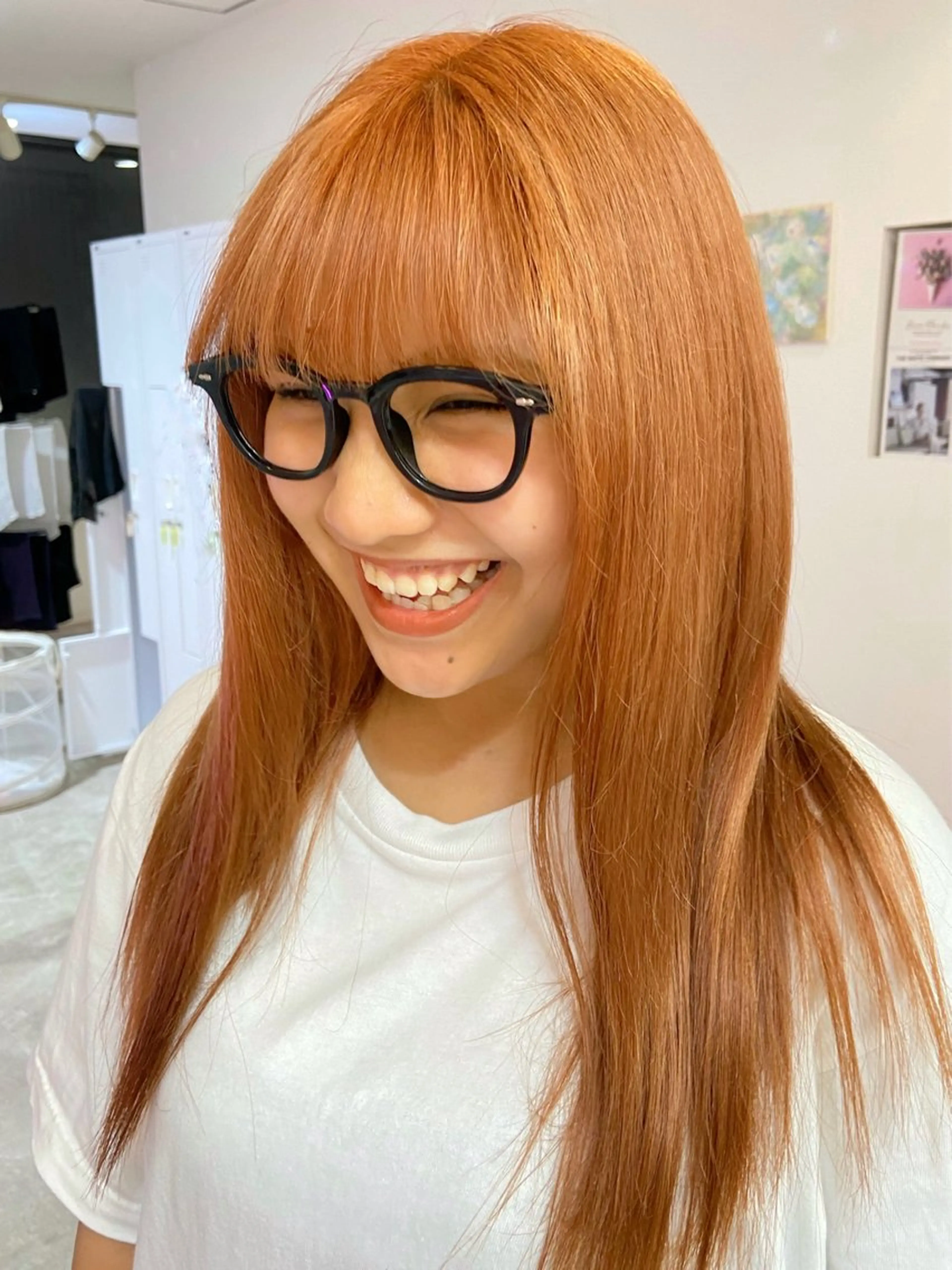ミディアム カラー 似合わせ暖色のプロ/ ニュアンスカラー🍊のヘアスタイル