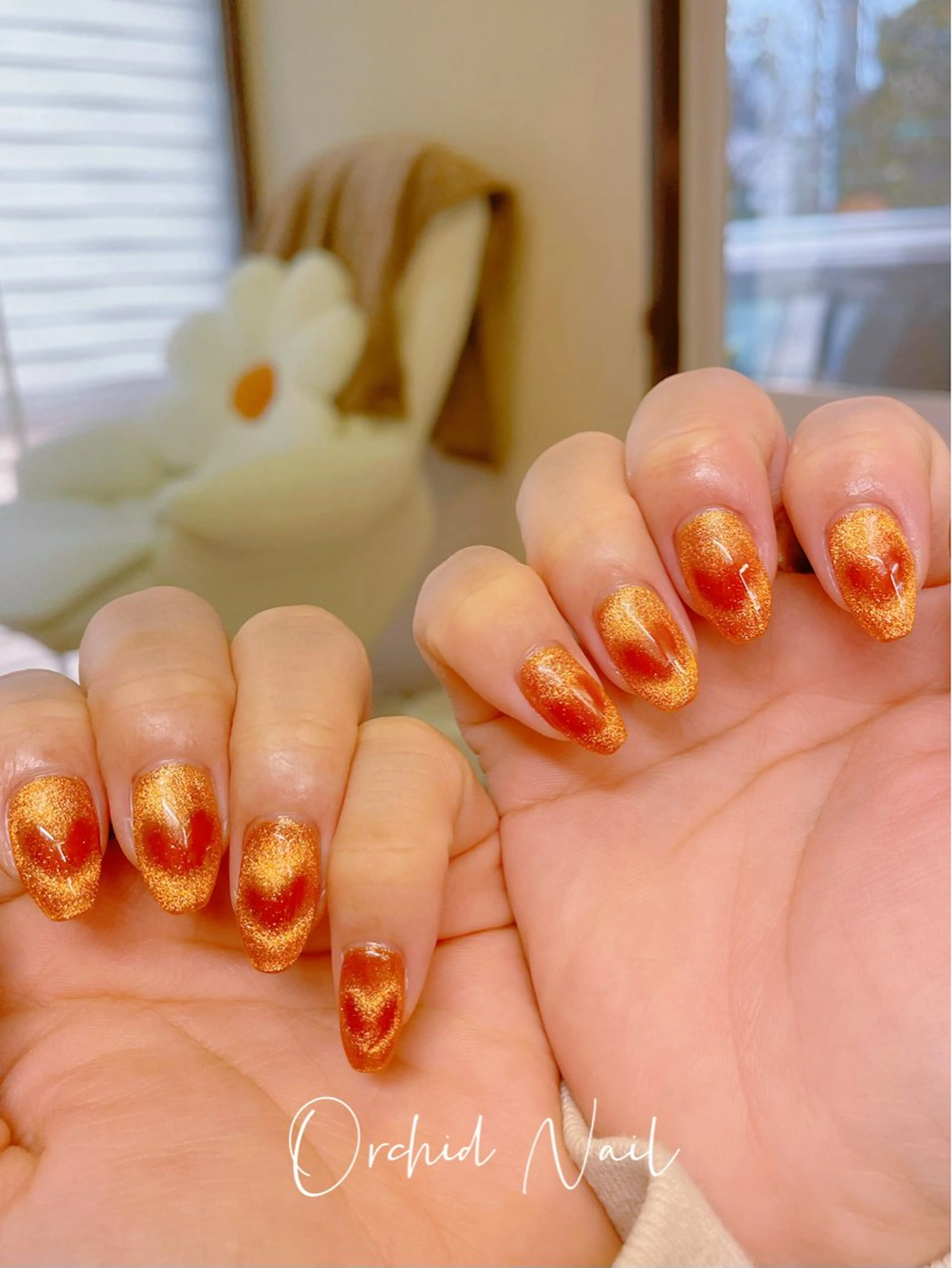 ネイル ハート マグネットネイル ハンドネイル Orchid Nailのネイルデザイン