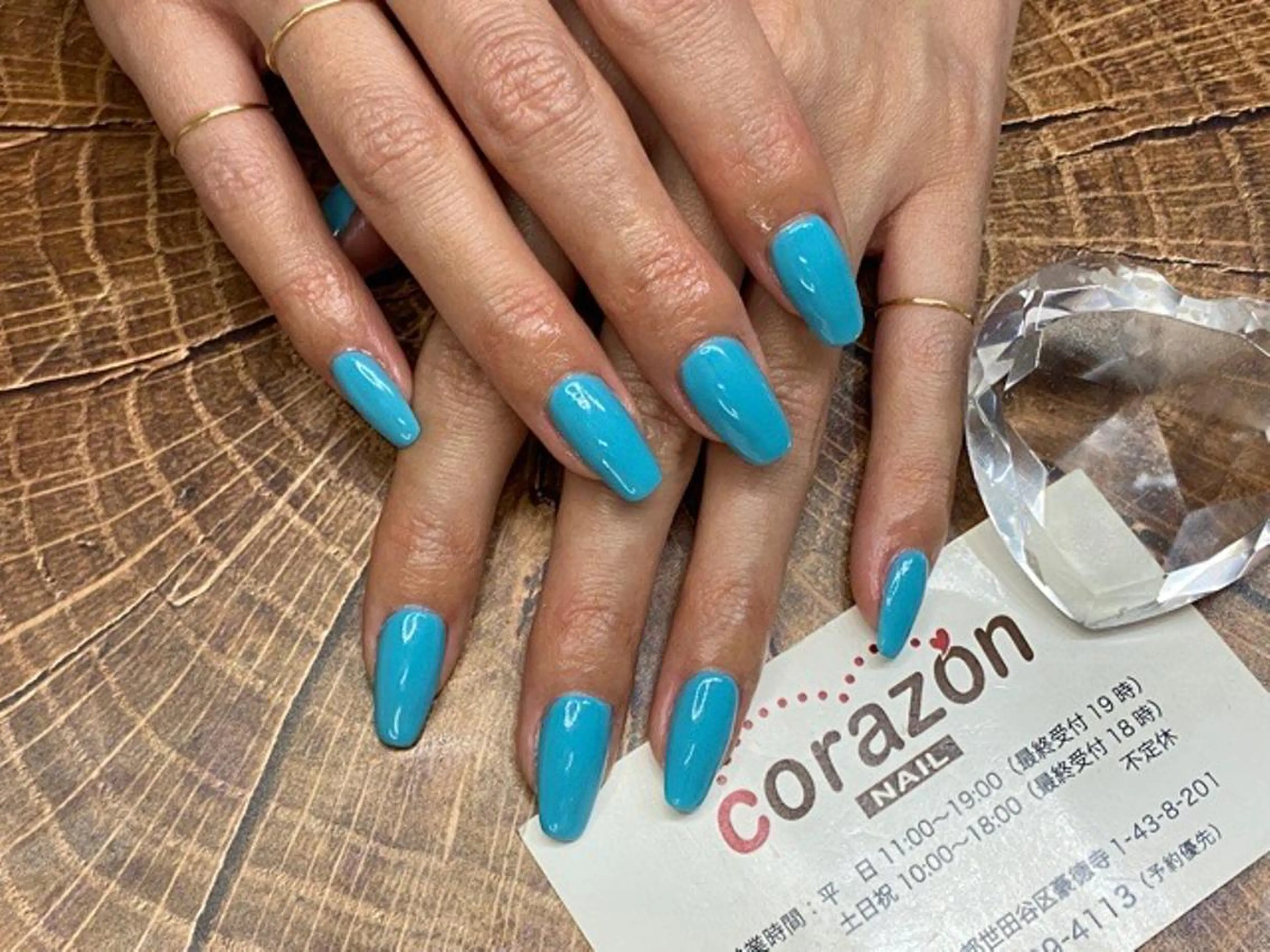ネイル ジェルネイル 水色 ワンカラーネイル ハンドネイル corazon所属・ネイリスト aicoのネイルデザイン