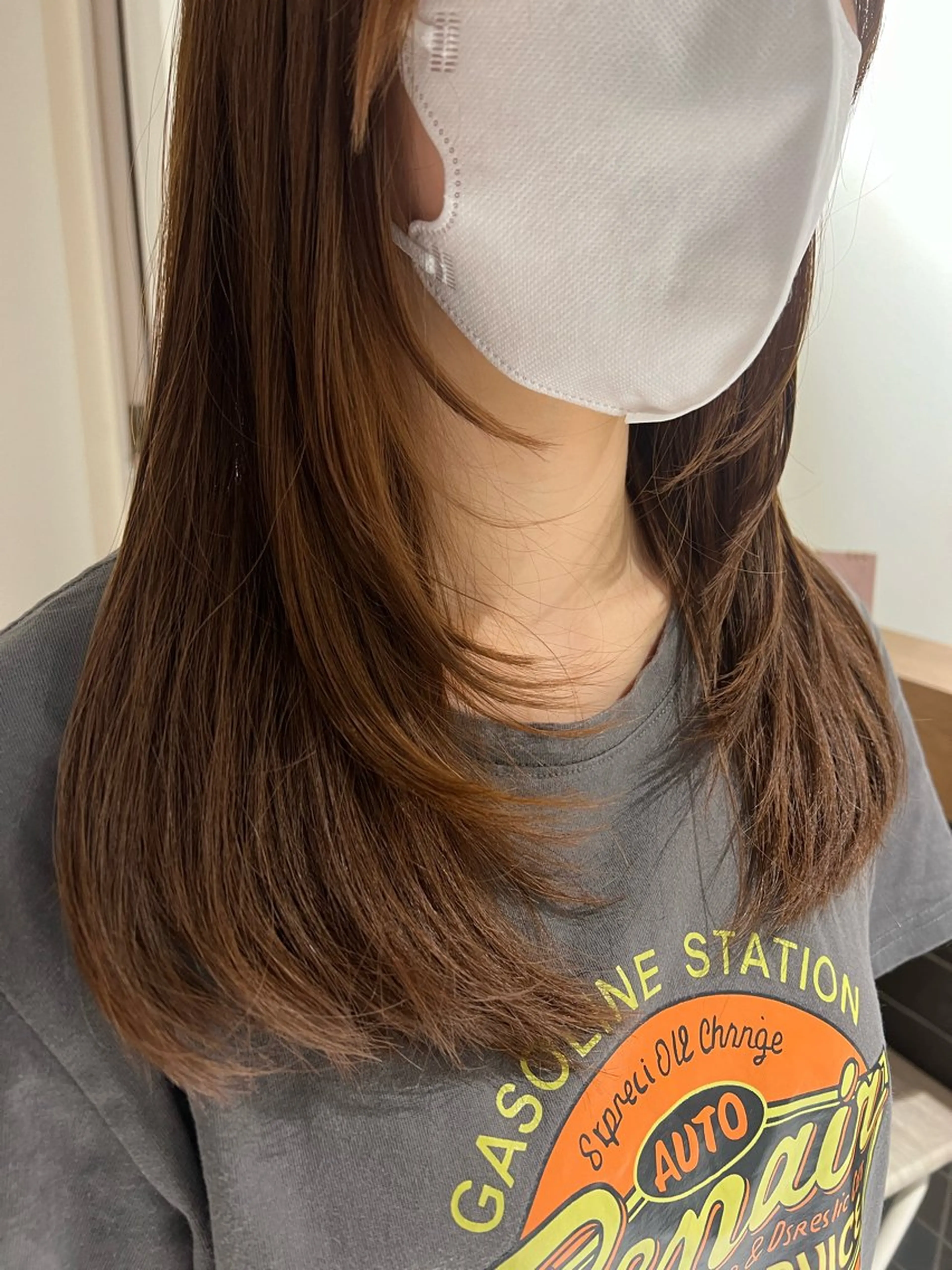 セミロング 顔まわりレイヤー 顔周りカット レイヤーカット カット 梅田/顔周りカット /ボブ/RINKAのヘアスタイル