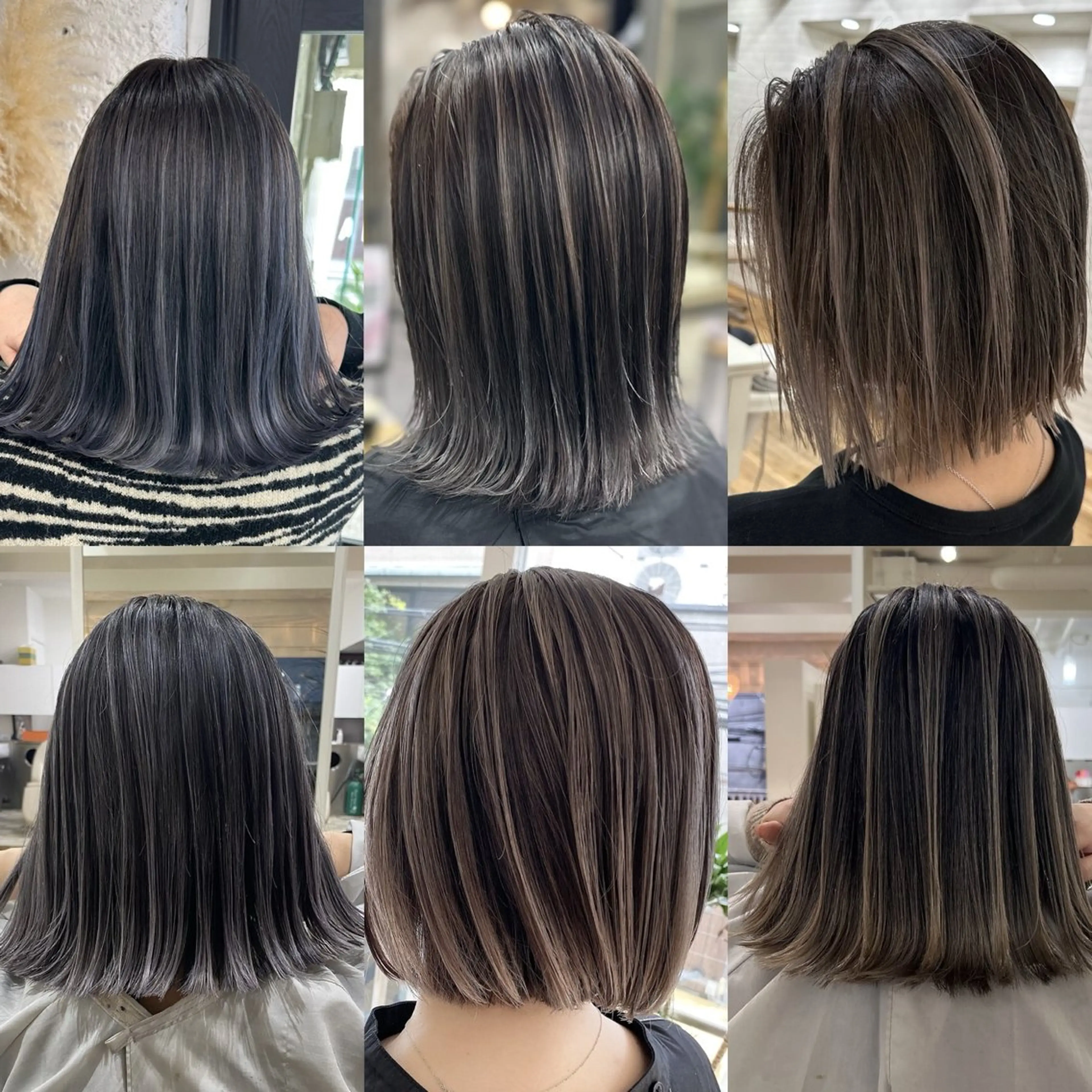 ミディアム カラー ヘアアレンジ ヘアカラー トリートメント 久米 治仁のヘアスタイル