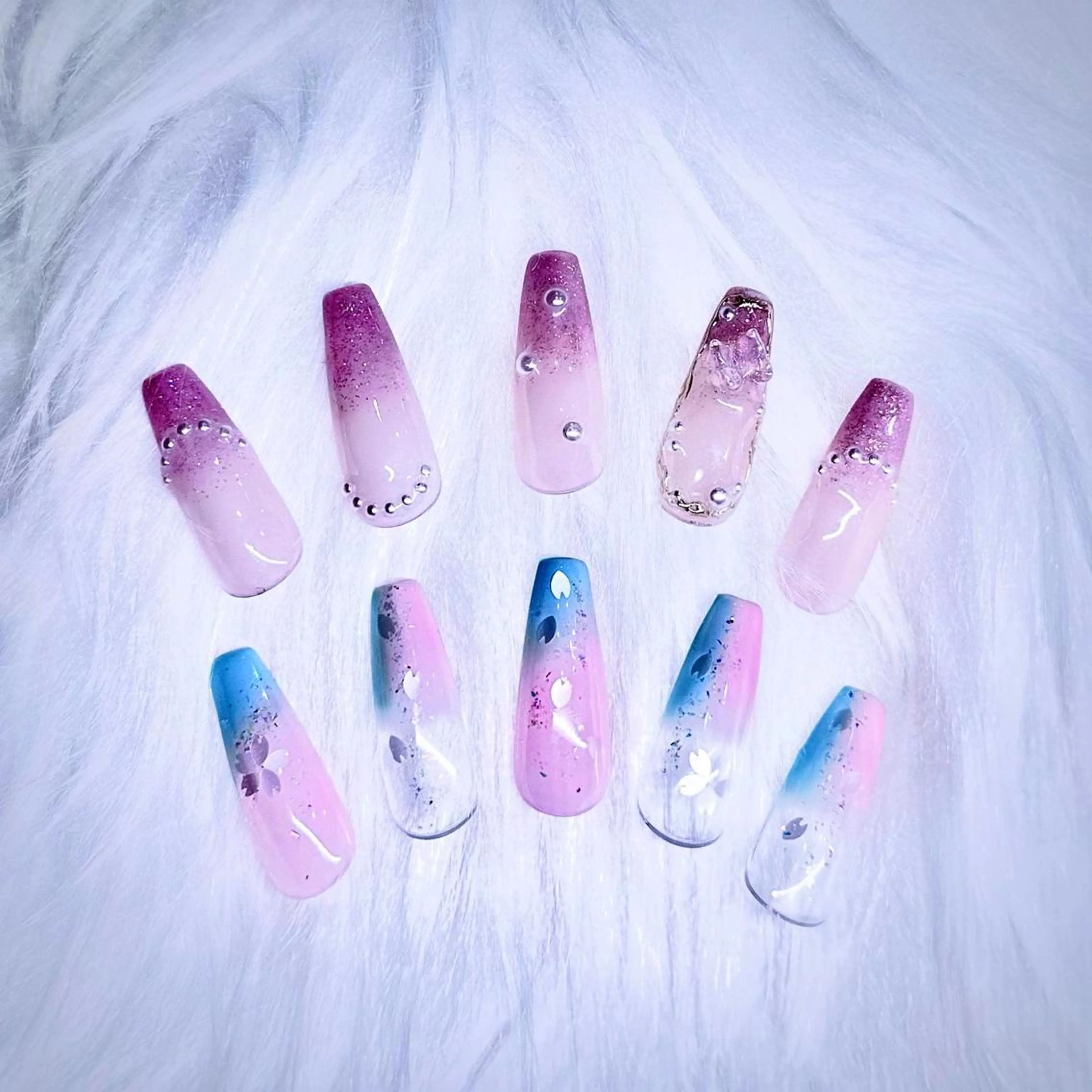 ネイル 桜ネイル ピンク ハンドネイル Yuis Nailスカルプ専門のネイルデザイン