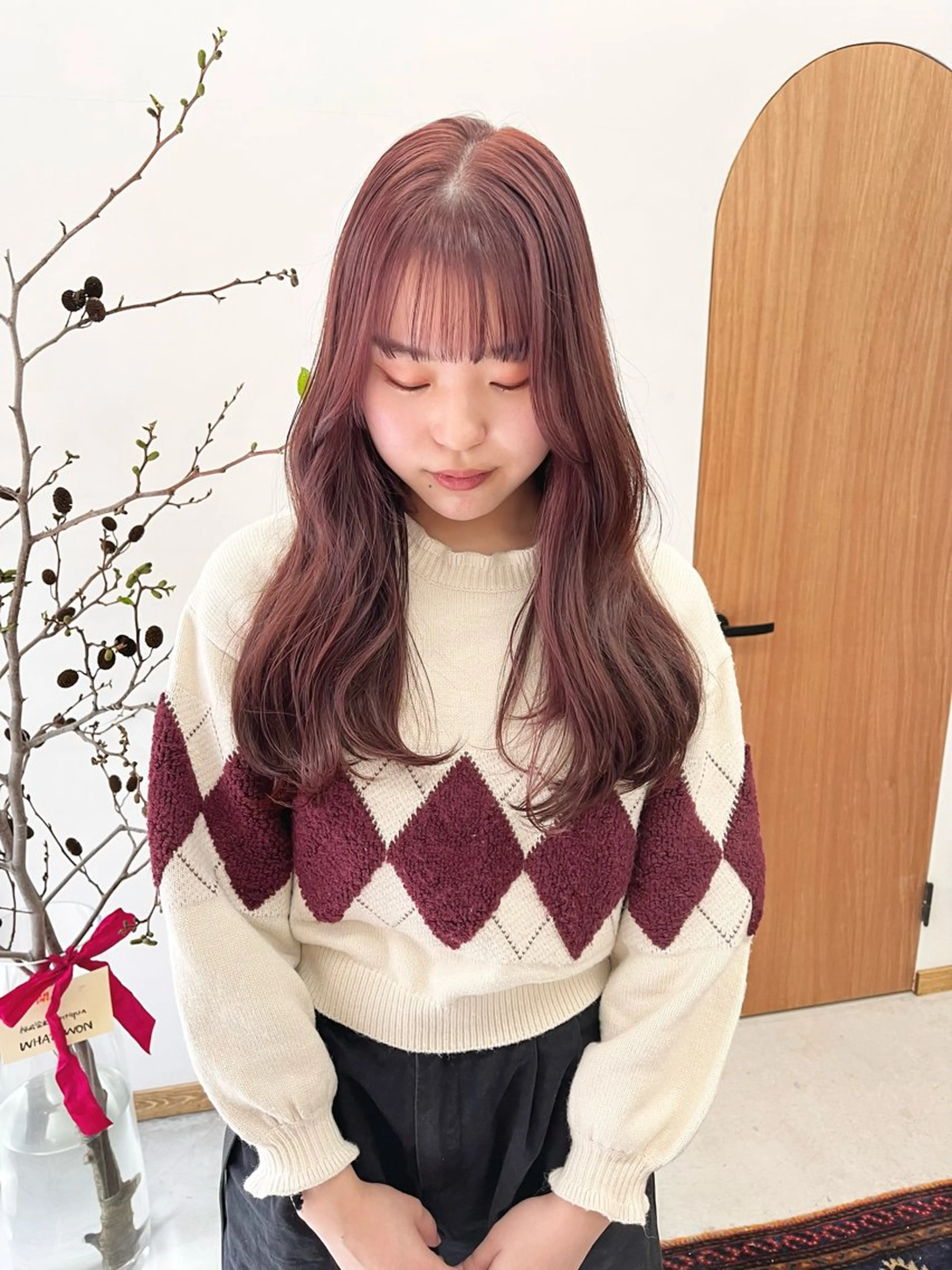 ロング カラー ヘアアレンジ ブリーチ ダブルカラー ブリーチなしカラー ena/ブリーチなし 暖色・ベージュ🎀のヘアスタイル