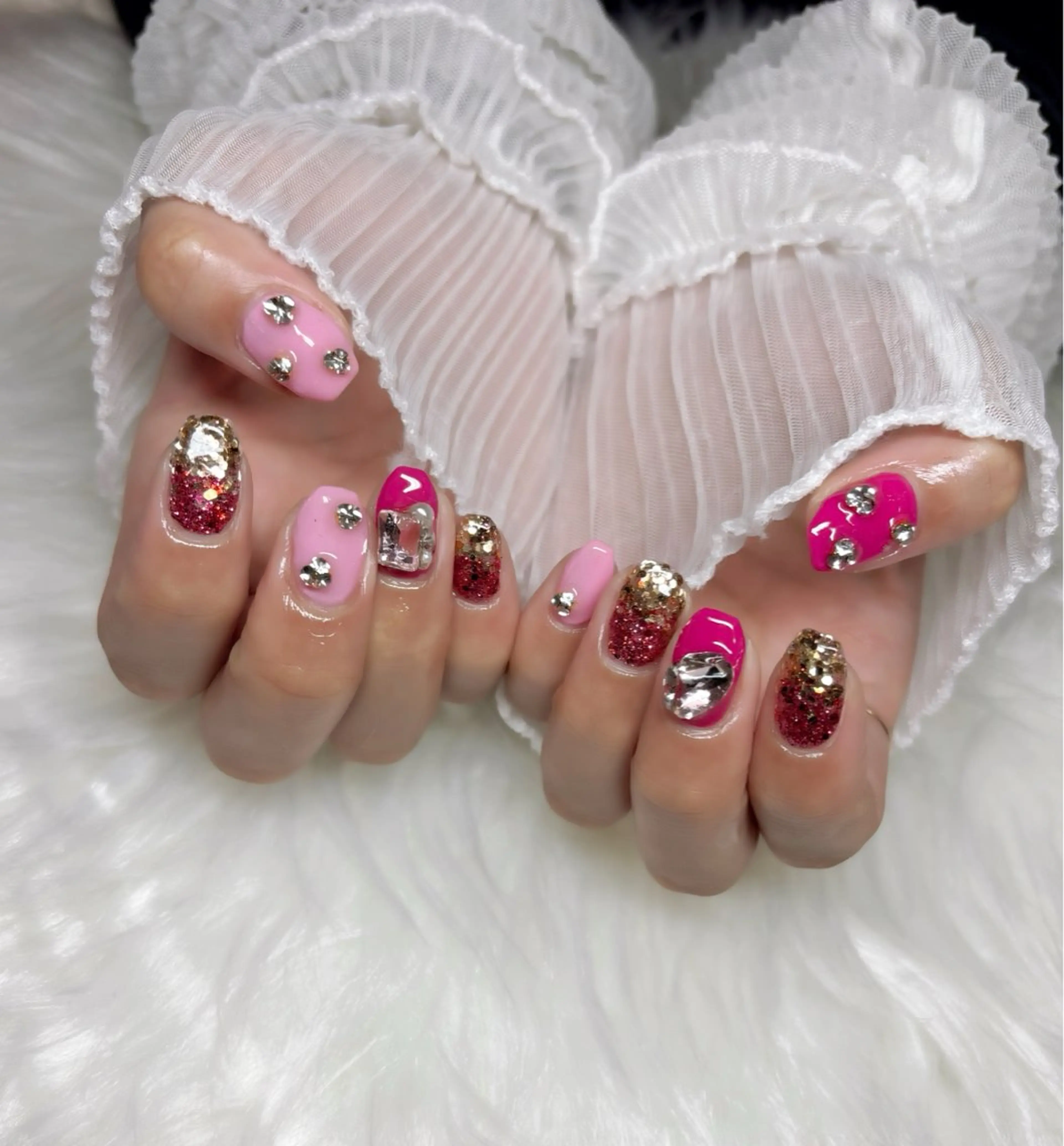 ネイル ピンク ハンドネイル Nail Salon macherieのネイルデザイン