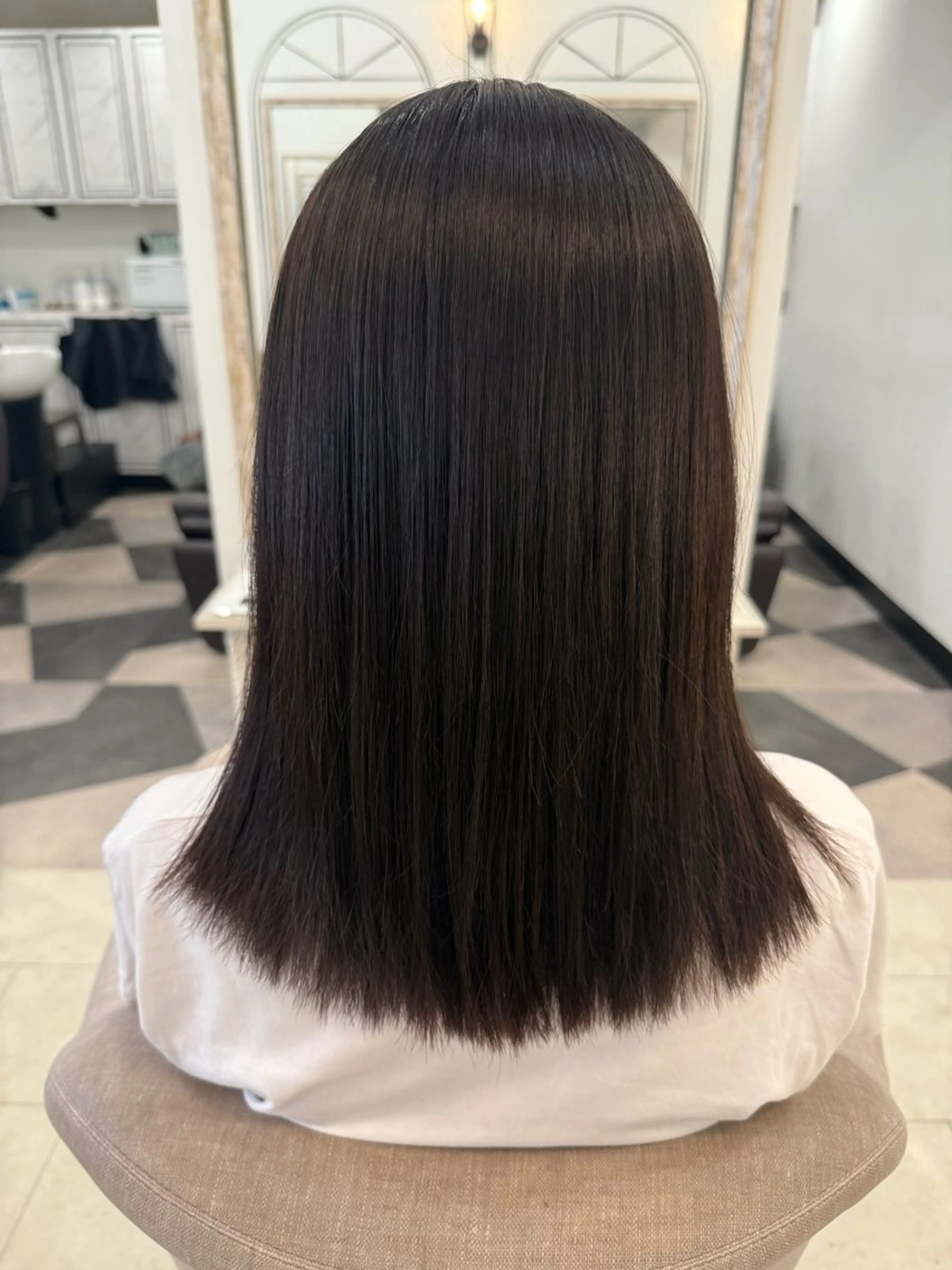 セミロング キッズ カット 縮毛矯正 Eclat【エクラ】所属・三上 莉里のヘアスタイル
