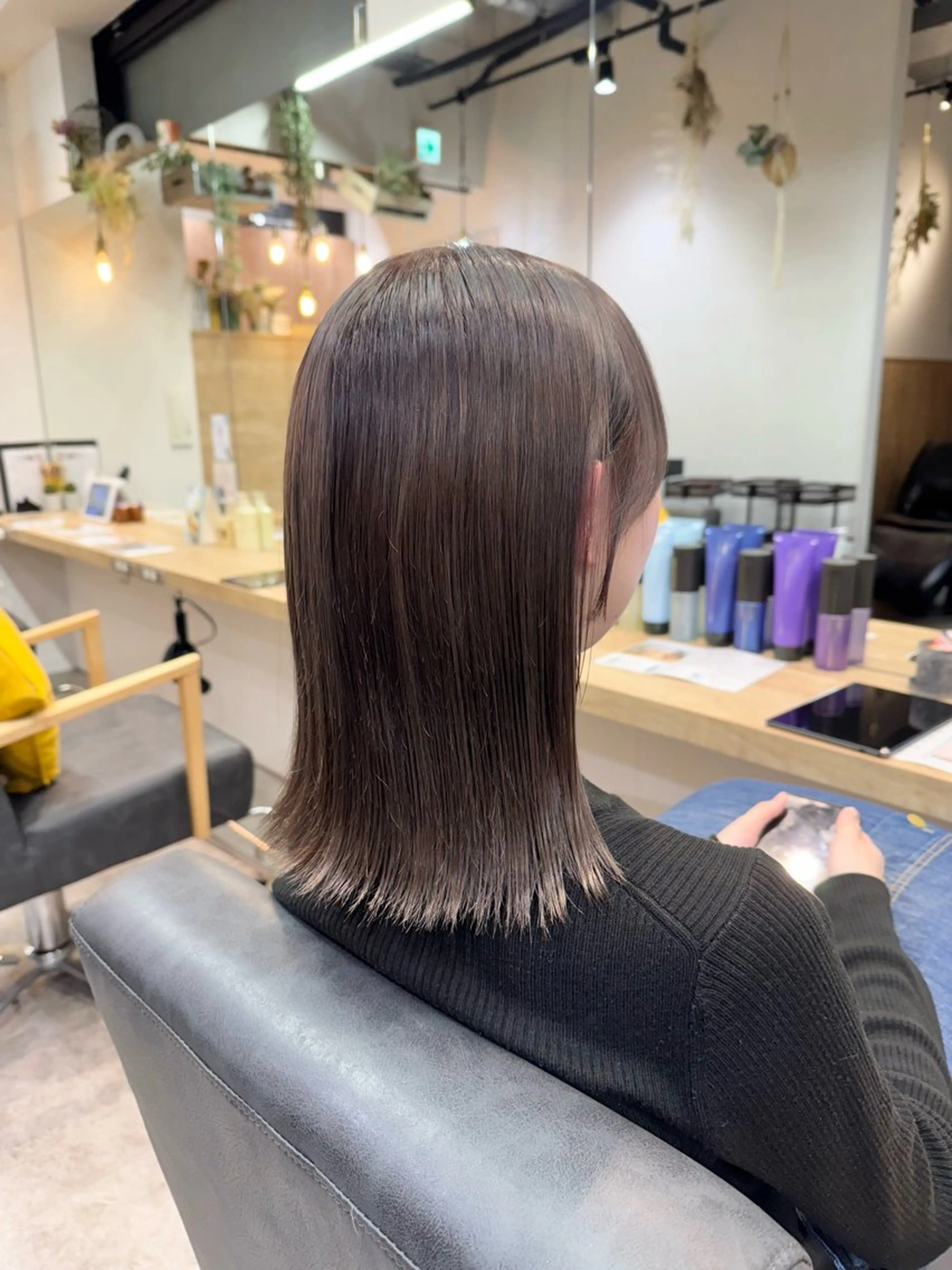 ミディアム カラー ブリーチ グレージュ ヘアカラー 縮毛矯正/艶髪カラー /パーマ/ひふみ🌱のヘアスタイル