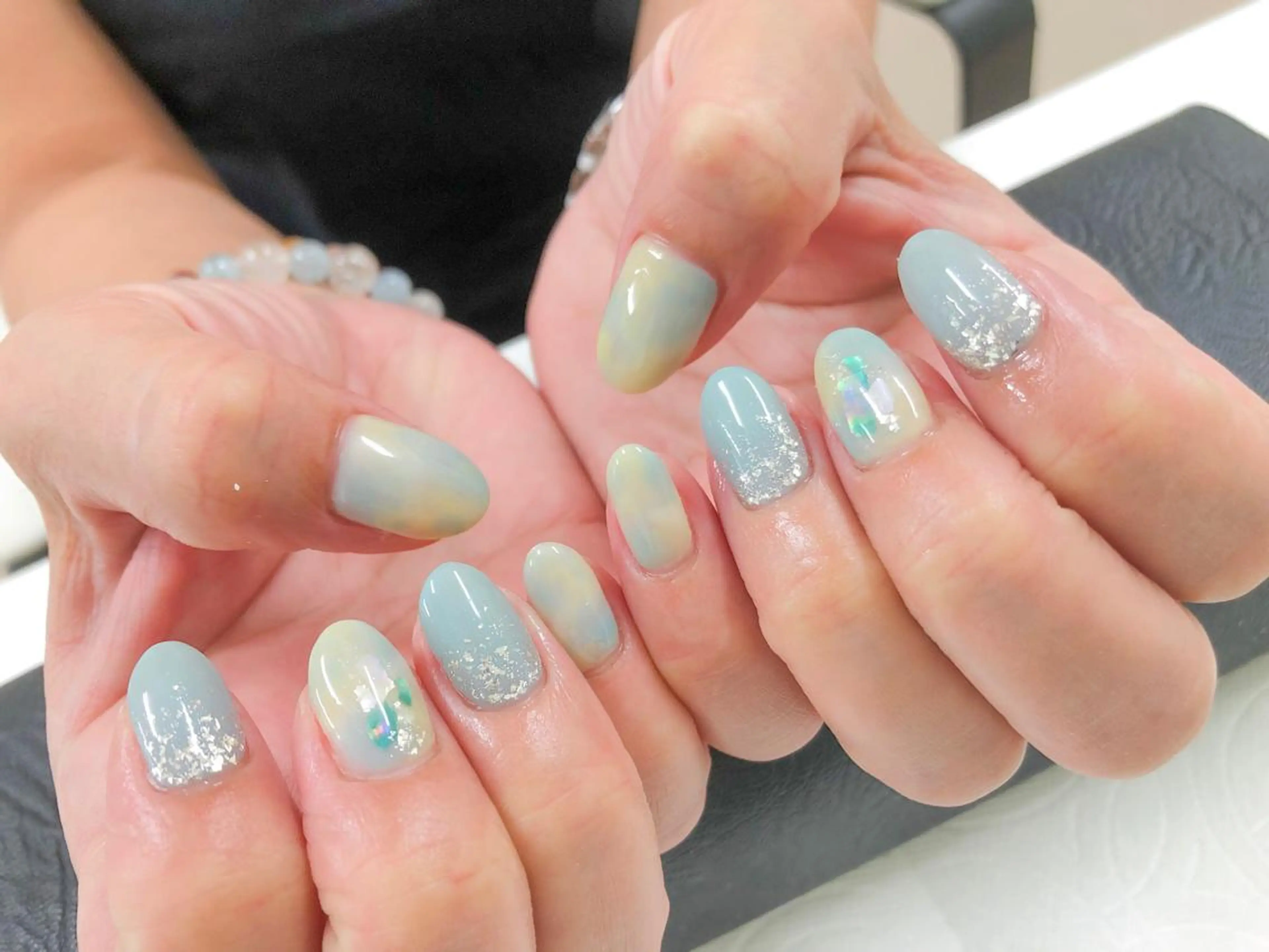 ネイル アートネイル ラメ(グリッター) 黒沢 直子のネイルデザイン