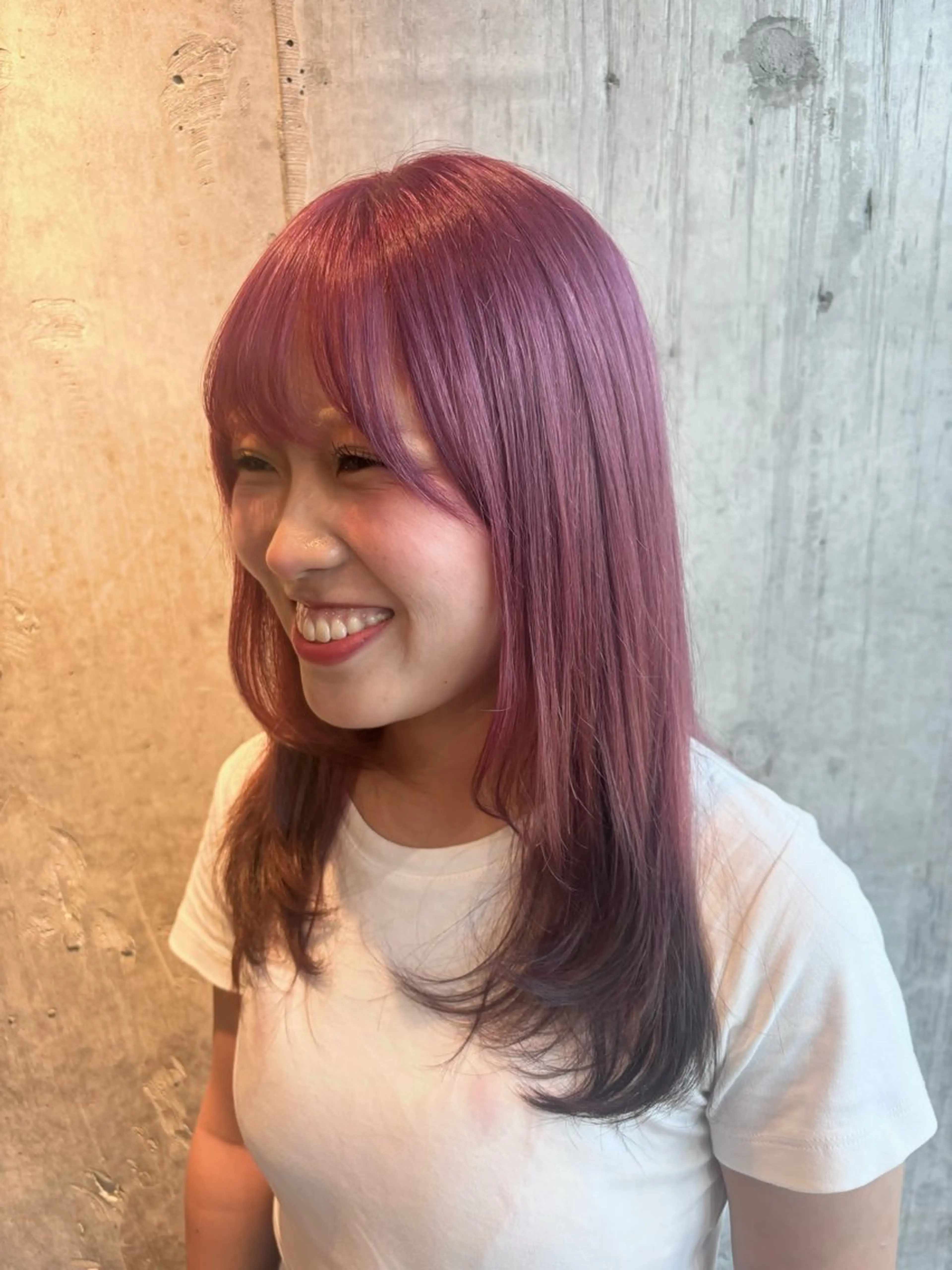 セミロング 縮毛矯正/カット/ まな⭐️のヘアスタイル