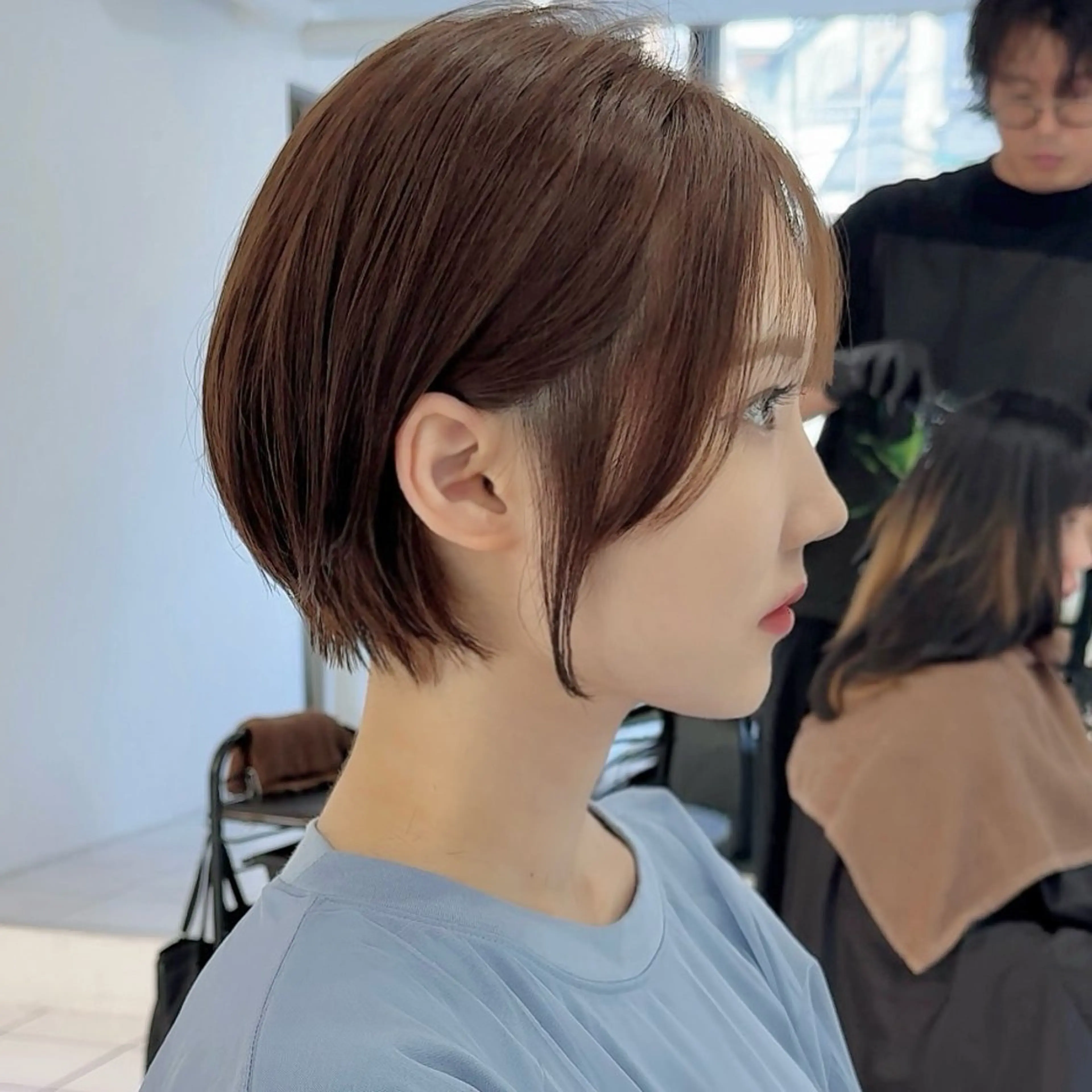 ショート カラー ボブ 髪質改善 似合わせカット ショートヘア 縮毛矯正 カット ヘアカラー トリートメント 💎ボブ/似合わせの 達人/縮毛矯正/畔上のヘアスタイル