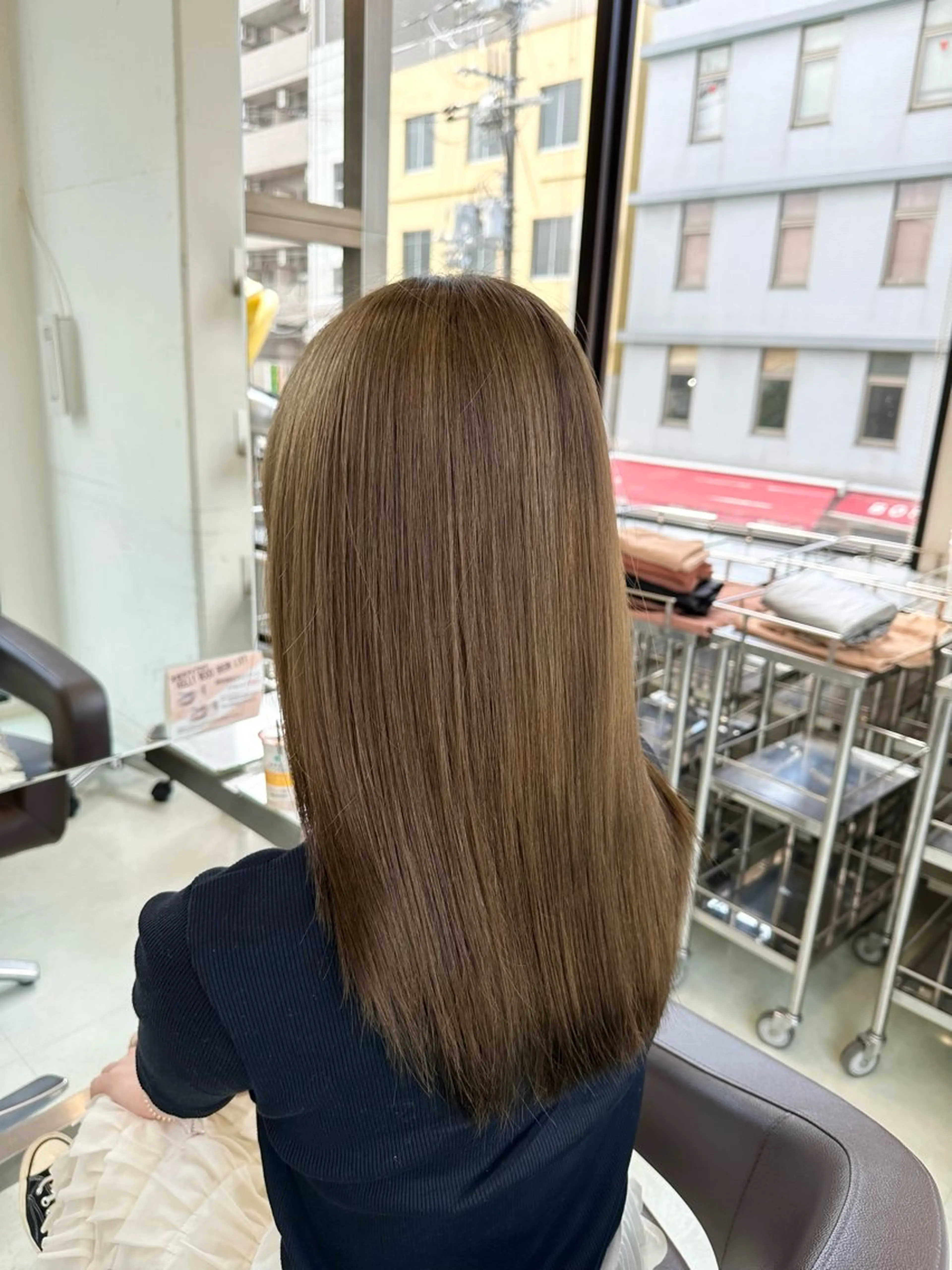 セミロング カラー ベージュカラー 美髪矯正✨美髪特化 /新井優馬のヘアスタイル