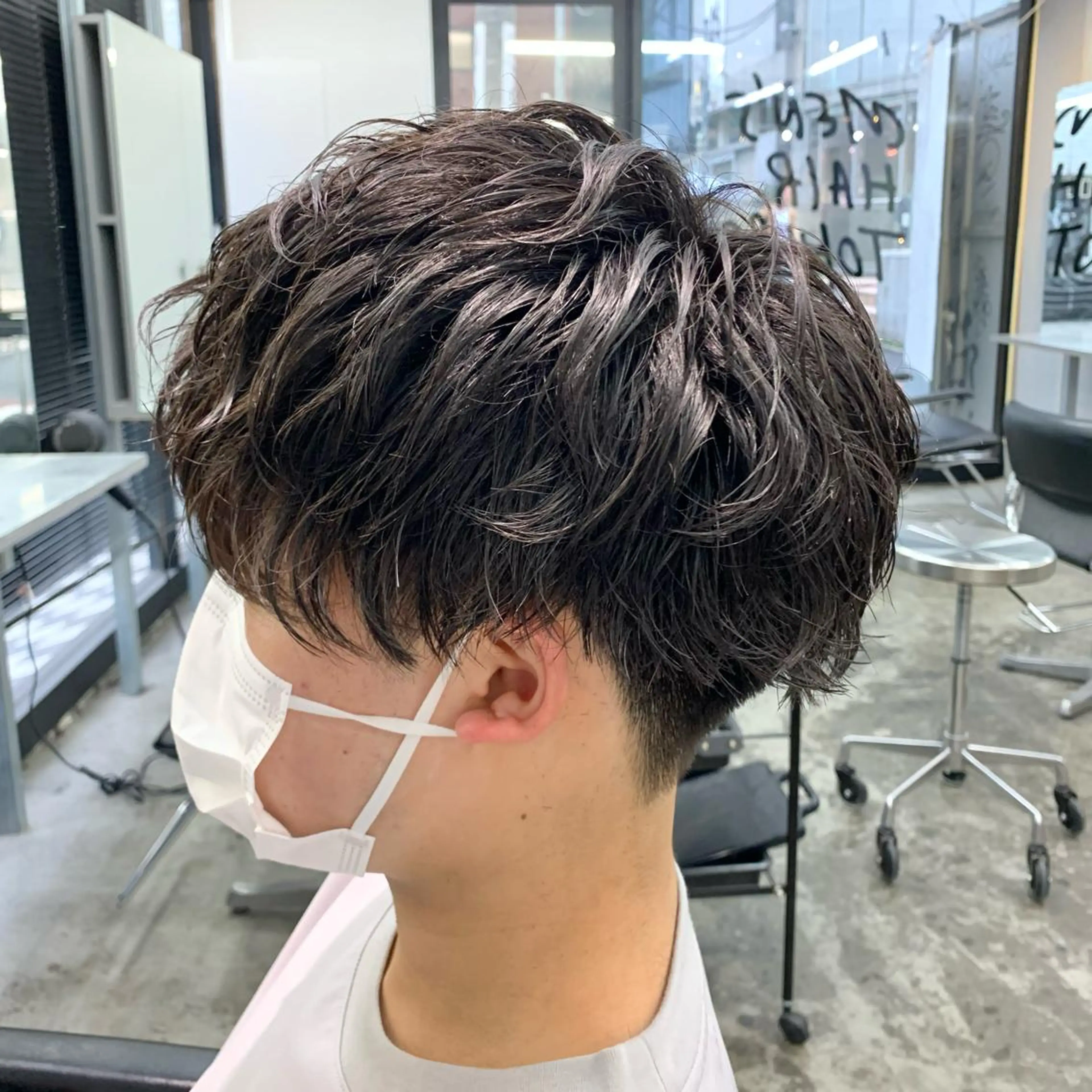 ショート パーマ メンズ カット パーマ メンズ特化美容師/ 藤戸 椋のヘアスタイル