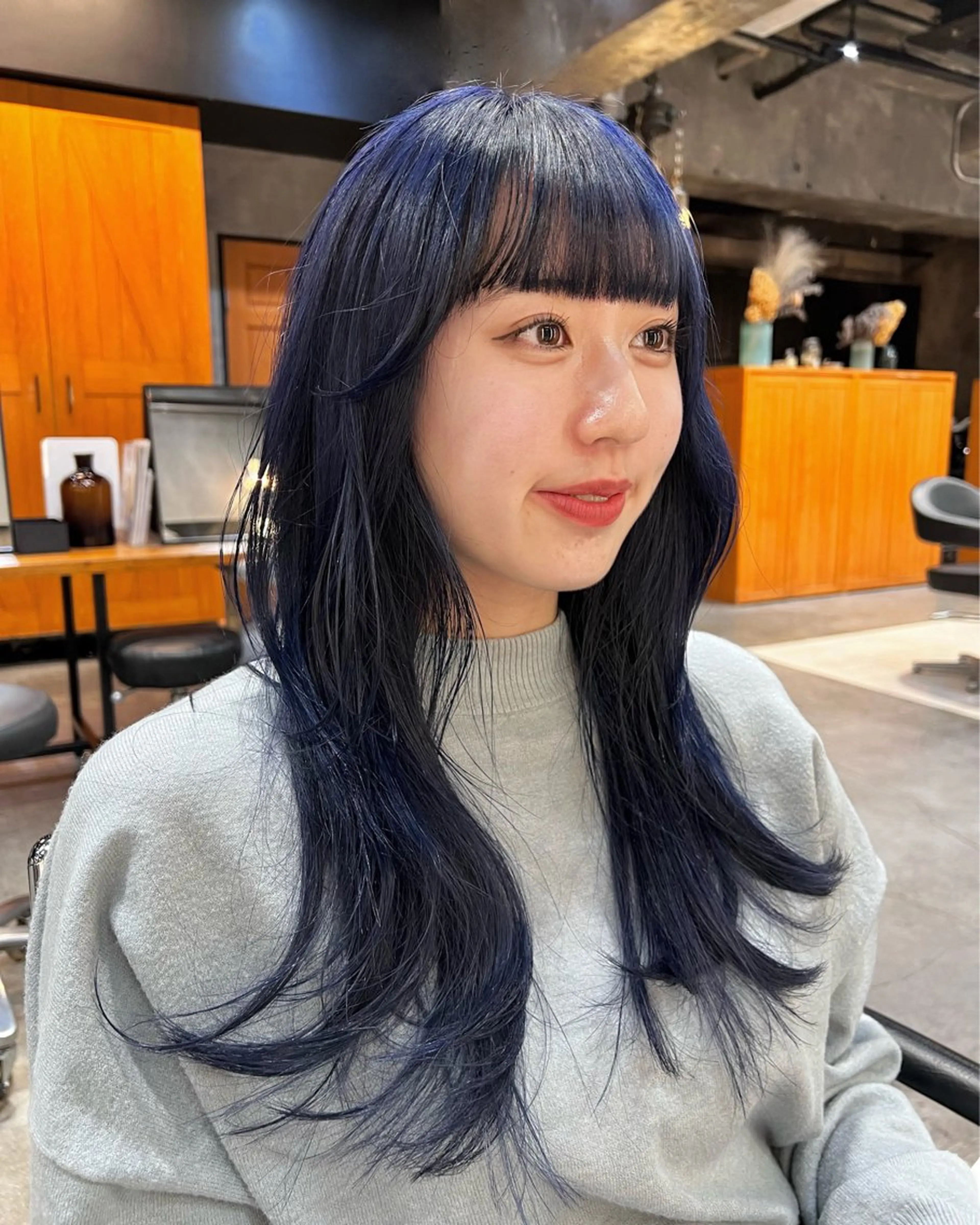 ロング カラー カット ヘアカラー haco＋所属・圧倒的デザイン力 店長🎨RENAのヘアスタイル